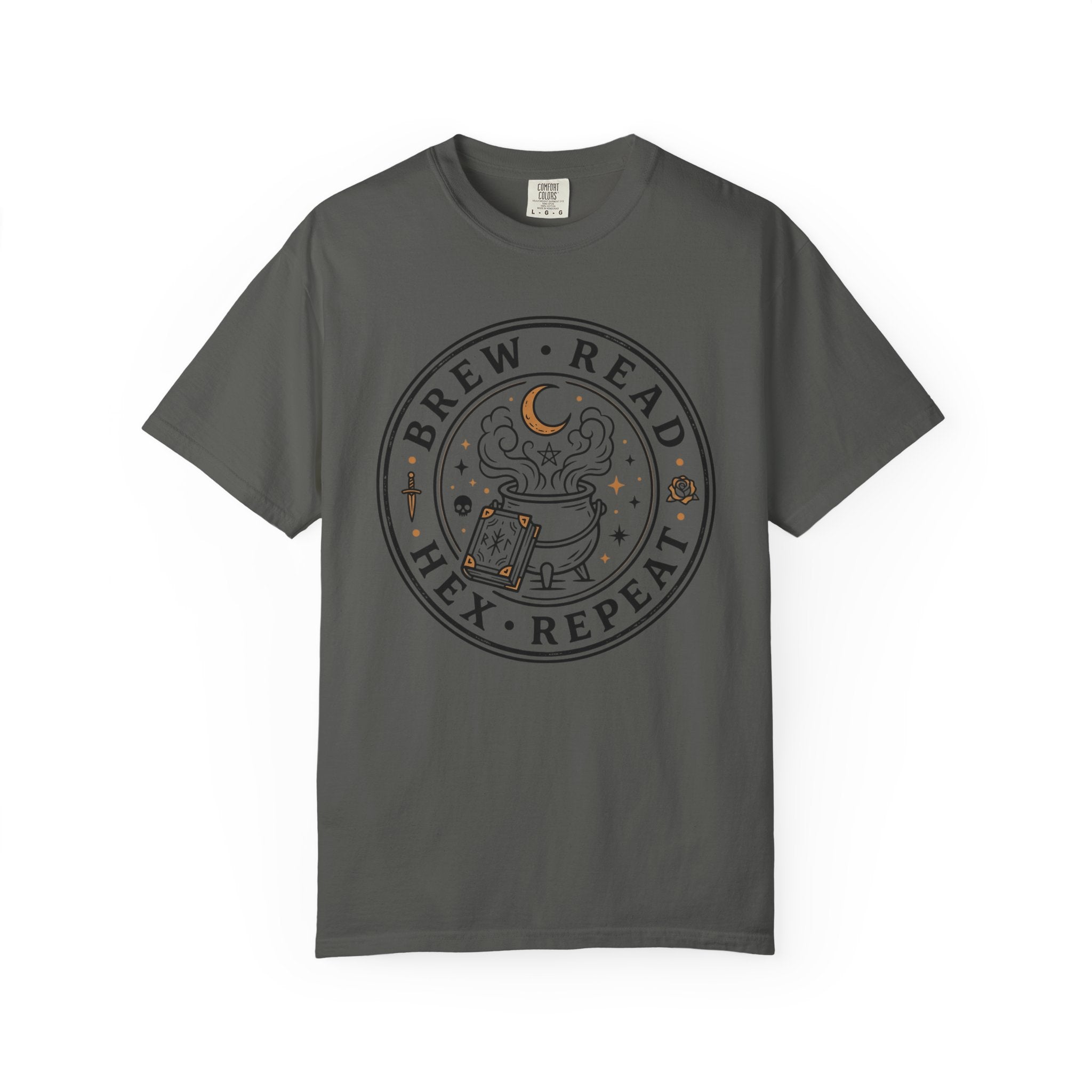 Brew Read Hex Repeat Circle Badge T-Shirt