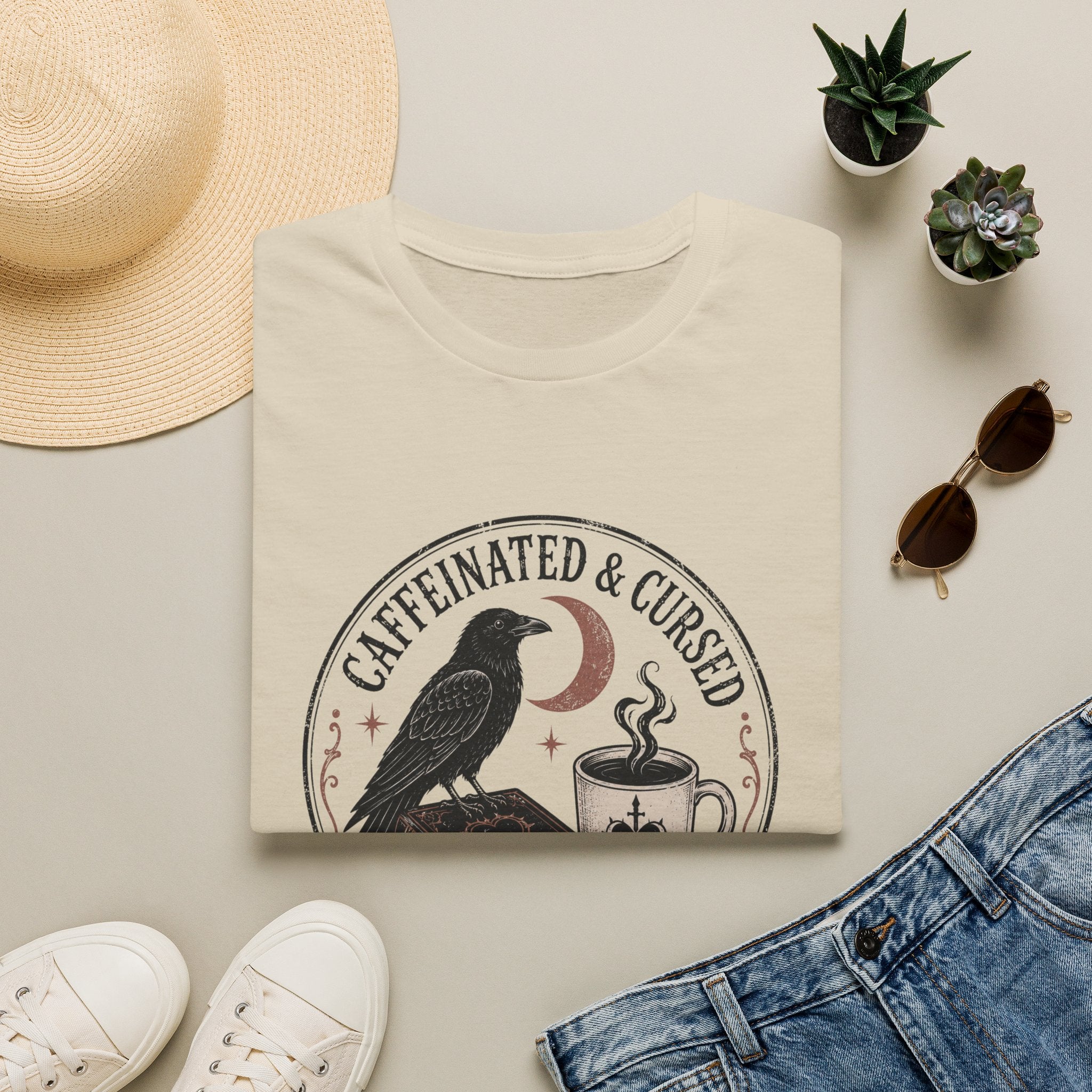 Caffeinated & Cursed Bookshop After Dark T-Shirt