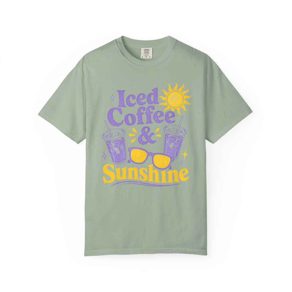 Iced Coffee & Sunshine Purple and Yellow T-Shirt