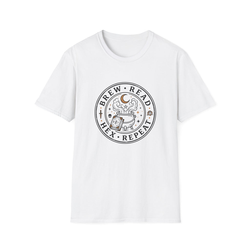 Brew Read Hex Repeat Circle Badge T-Shirt