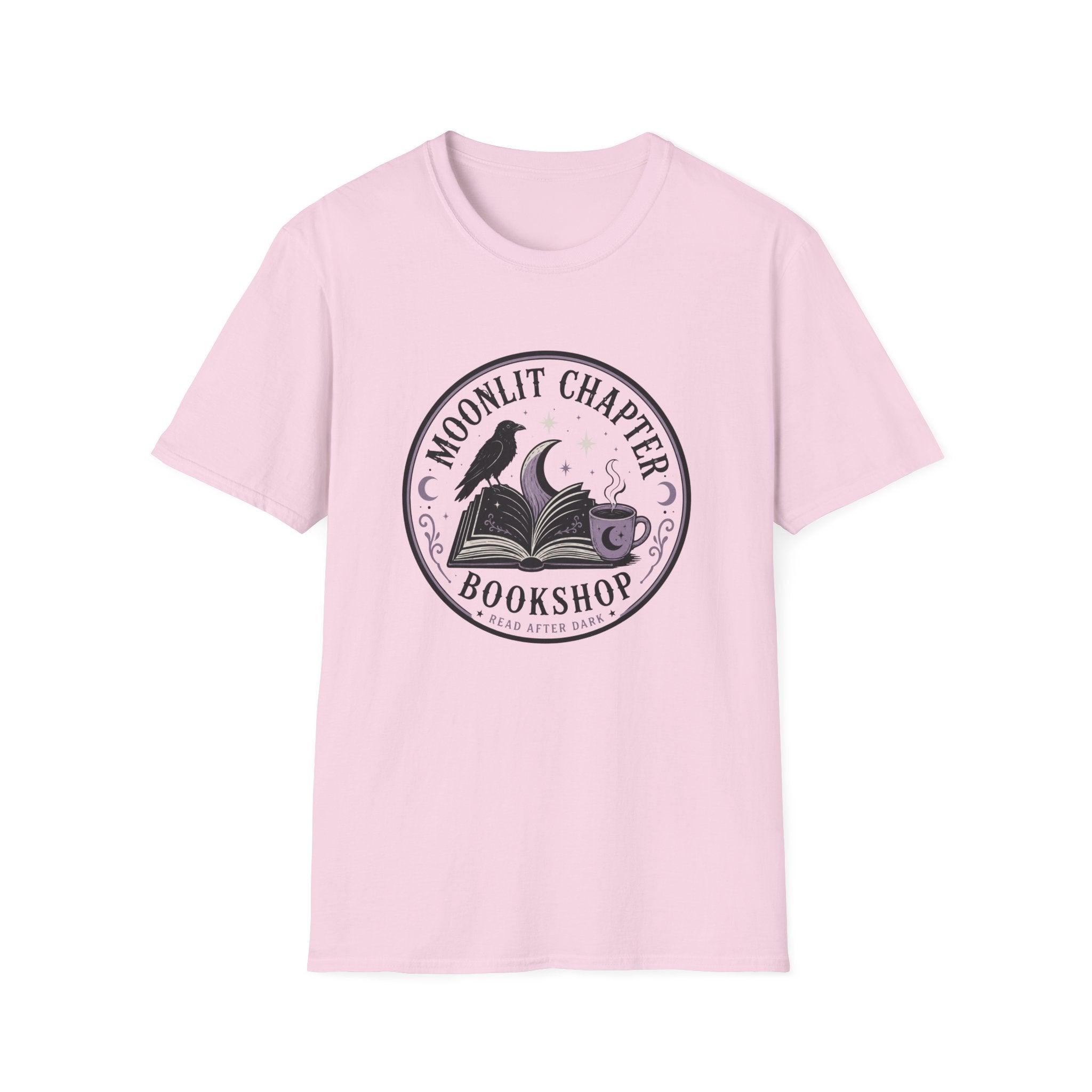 Moonlit Chapter Read After Dark Circle Badge T-Shirt
