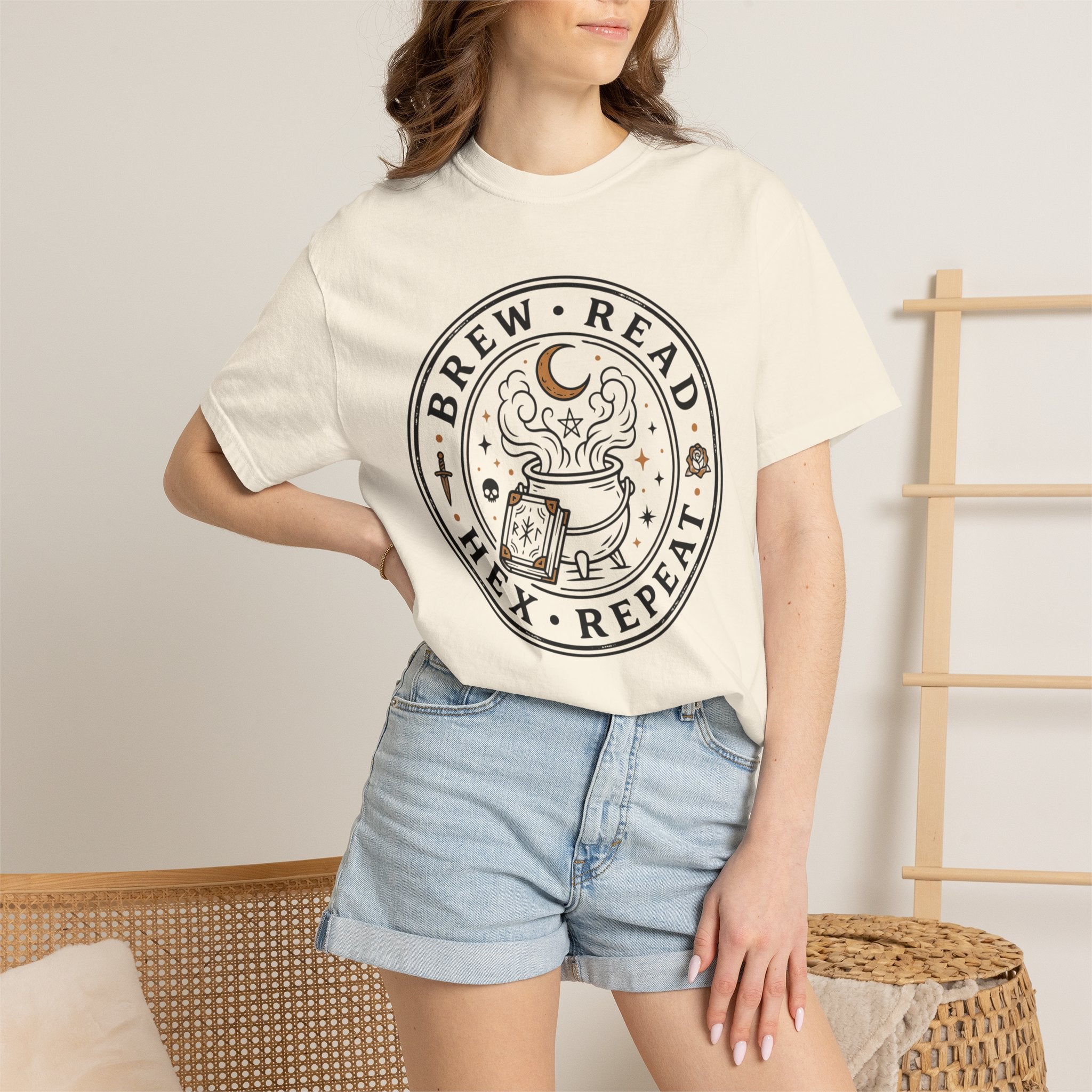 Brew Read Hex Repeat Circle Badge T-Shirt