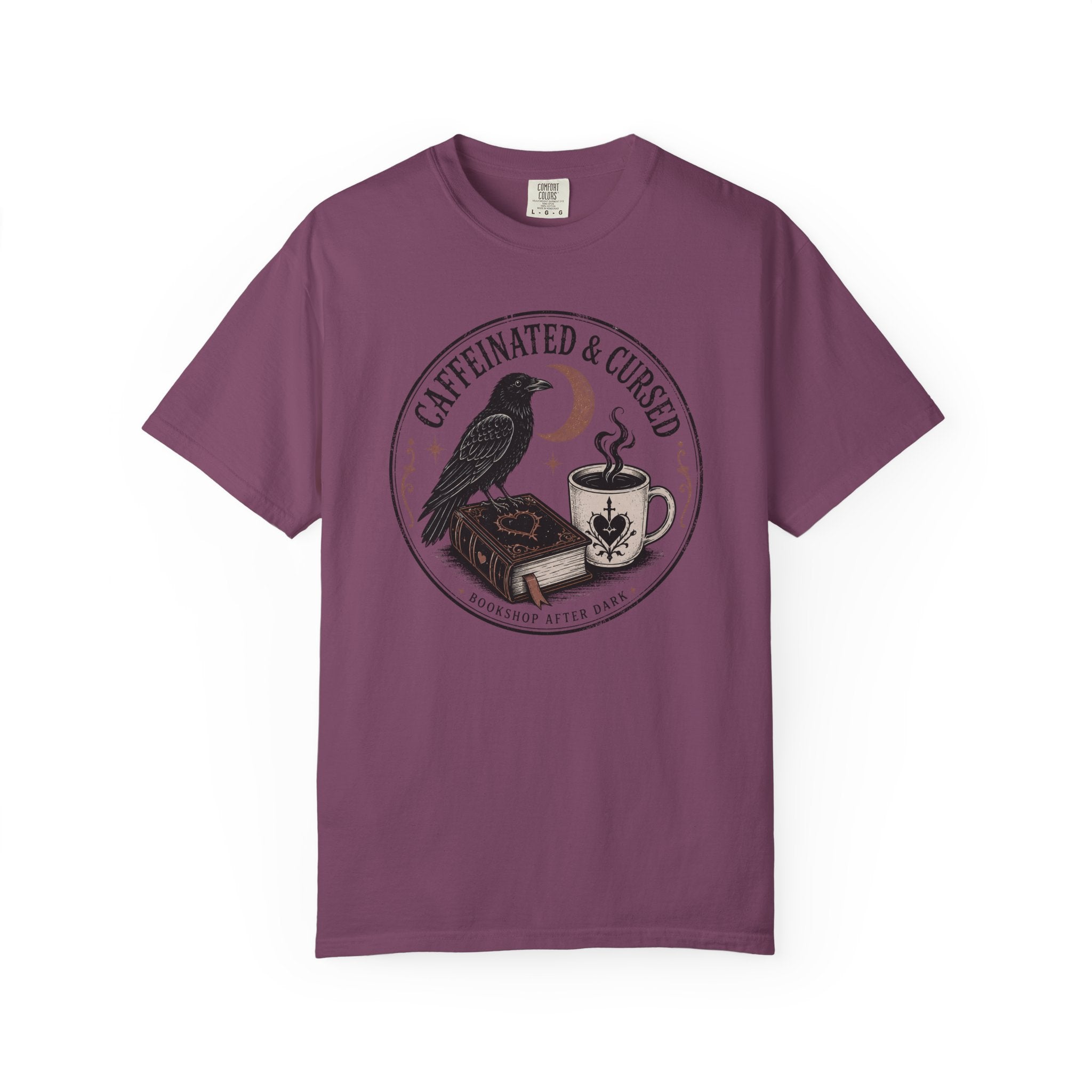 Caffeinated & Cursed Bookshop After Dark T-Shirt