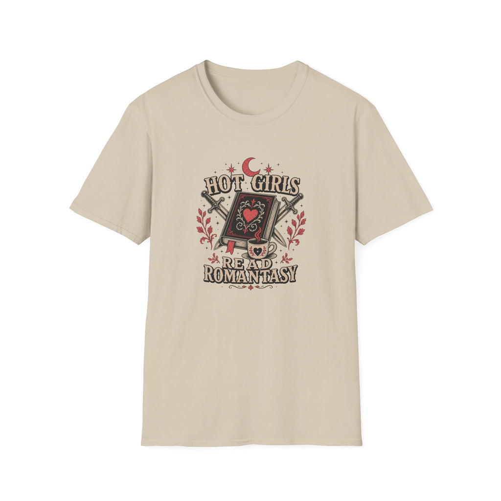 Hot Girls Read Romantasy Stacked  T-Shirt