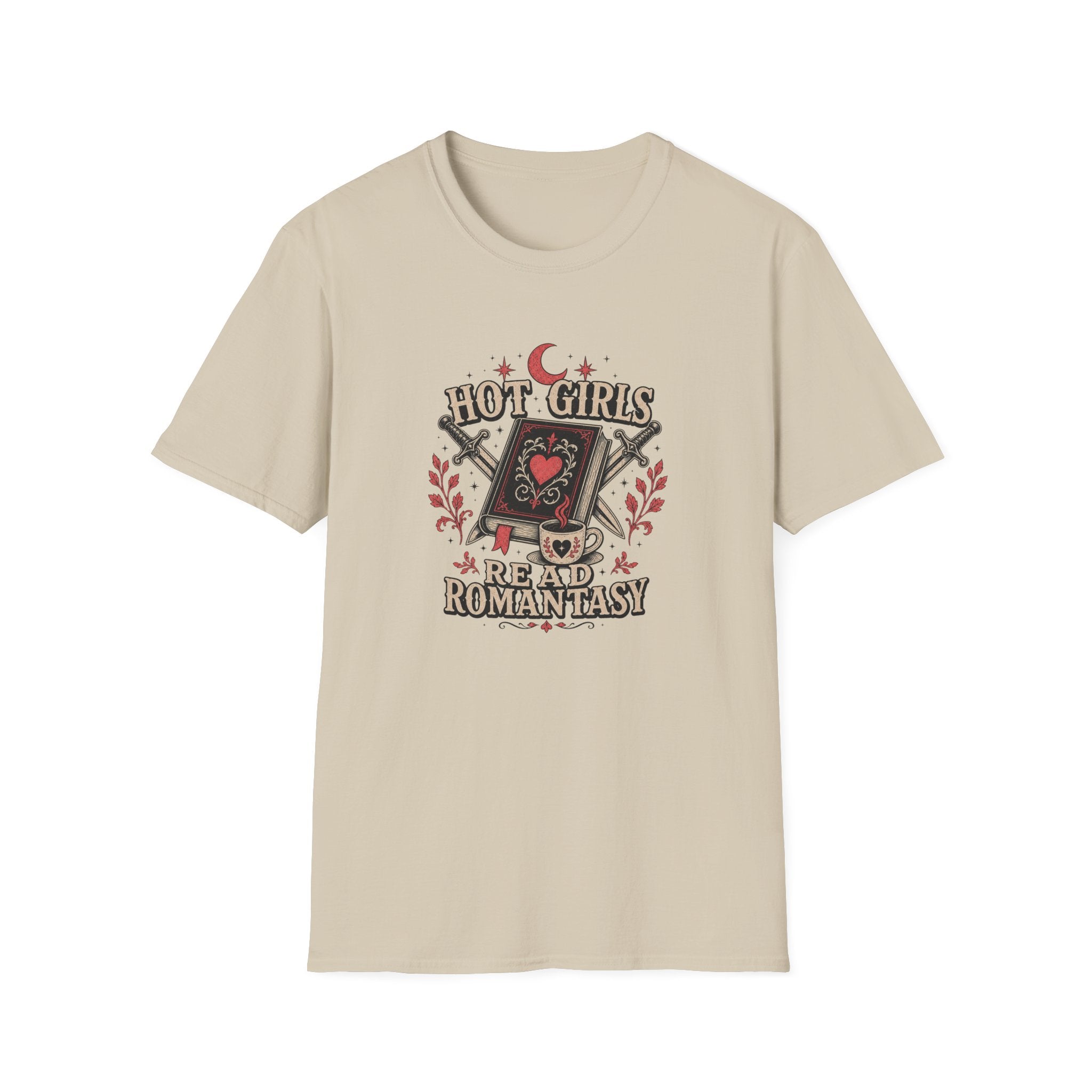 Hot Girls Read Romantasy Stacked  T-Shirt