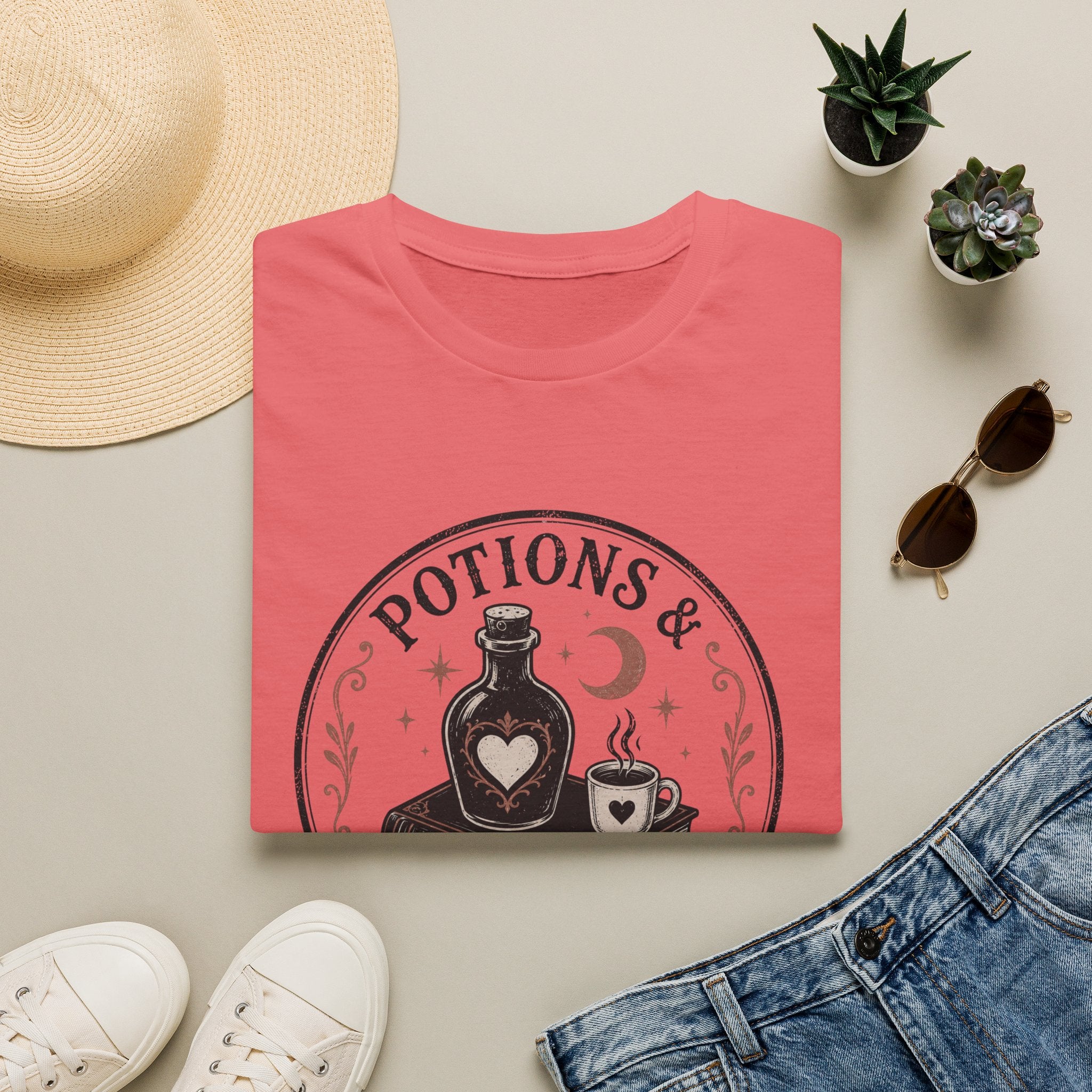Potions & Plot Twists  Circle Badge T-Shirt