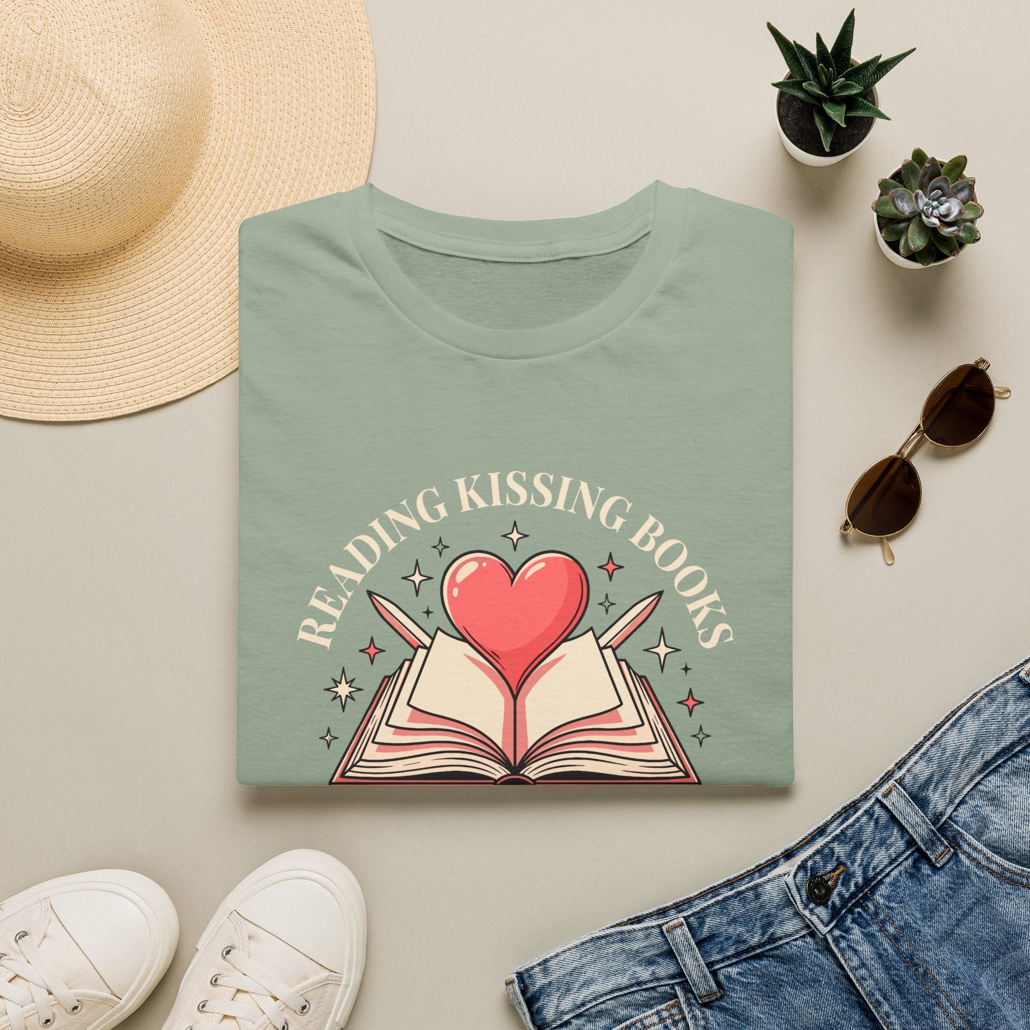 Reading Kissing Books With Swords T-Shirt