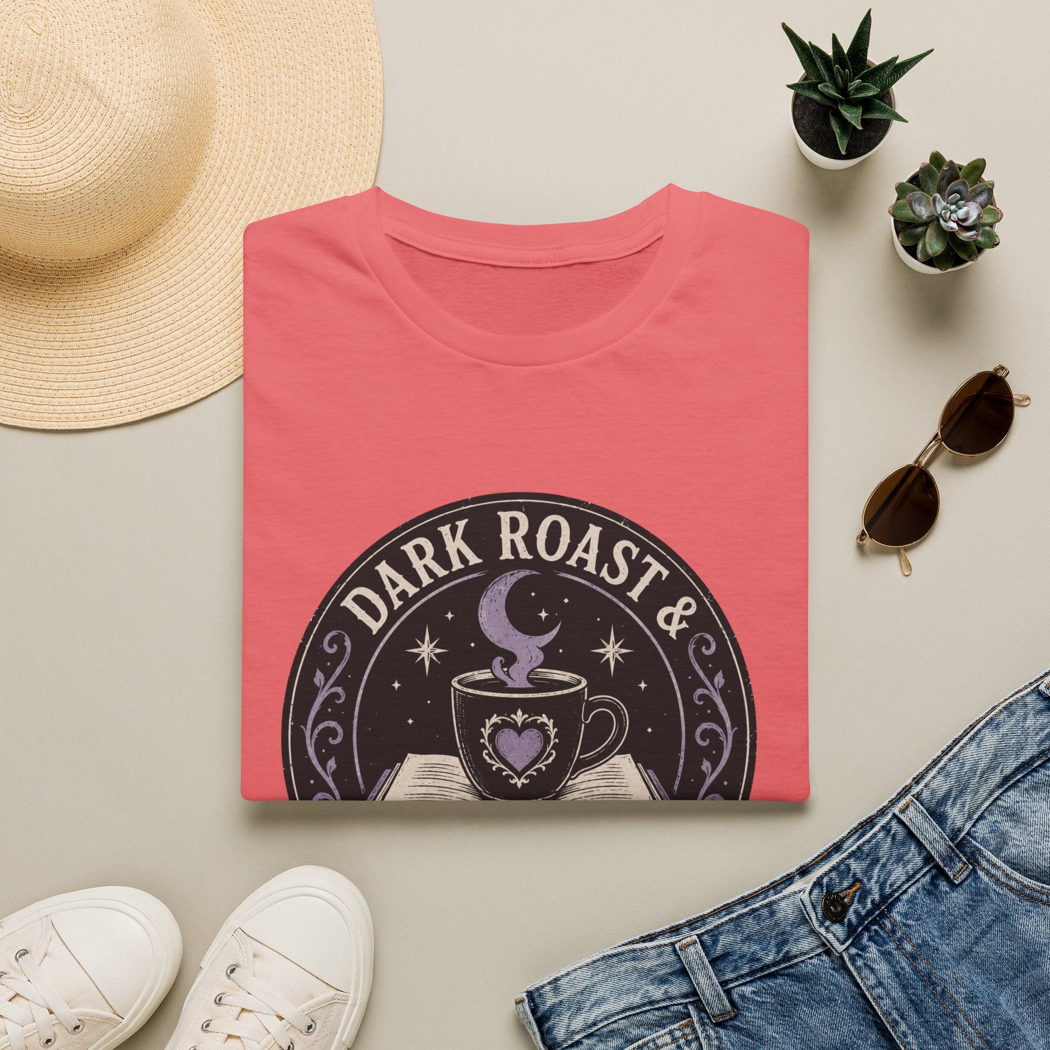 Dark Roast and Dark Romance Circle Badge T-Shirt