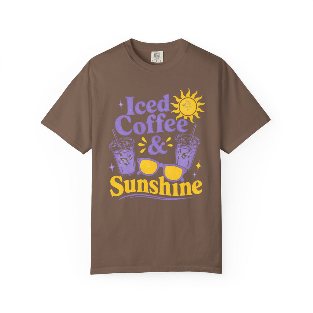 Iced Coffee & Sunshine Purple and Yellow T-Shirt