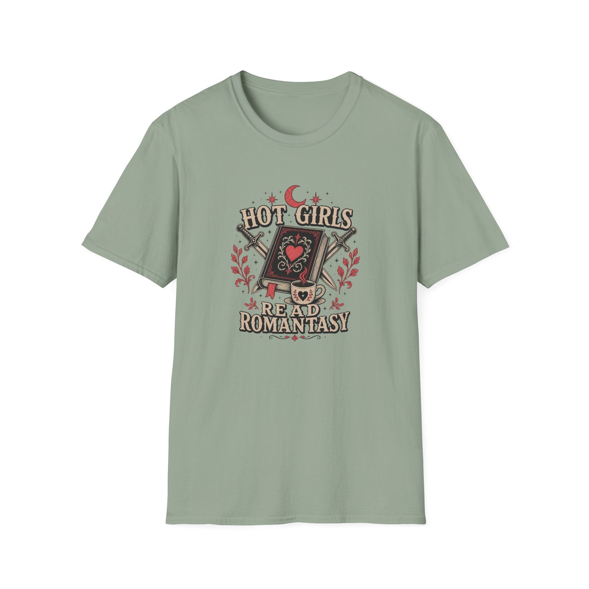 Hot Girls Read Romantasy Stacked  T-Shirt