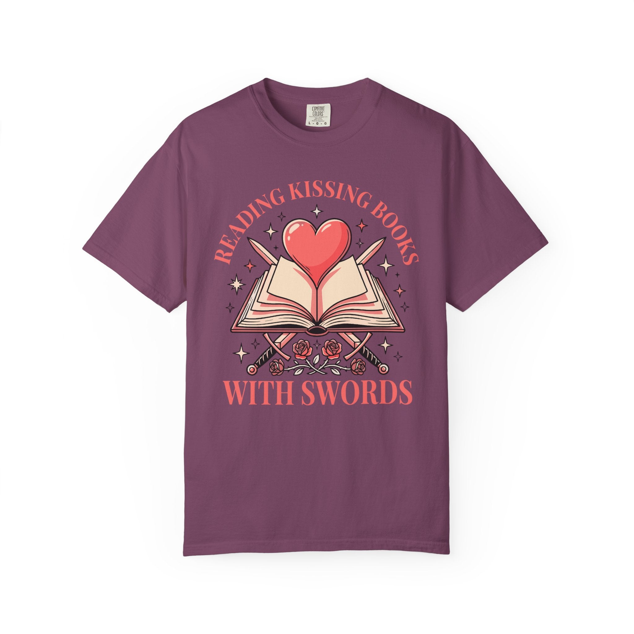 Reading Kissing Books With Swords T-Shirt