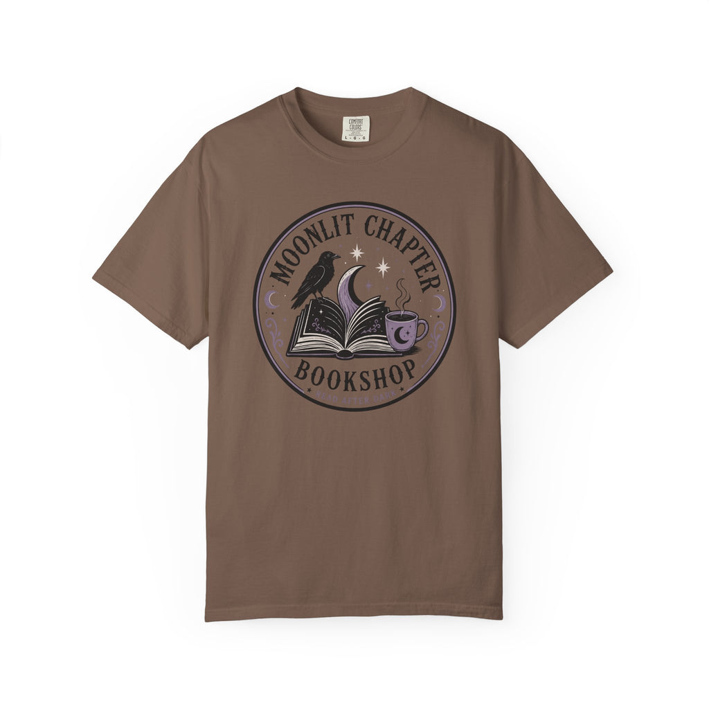 Moonlit Chapter Read After Dark Circle Badge Comfort Colors T-Shirt
