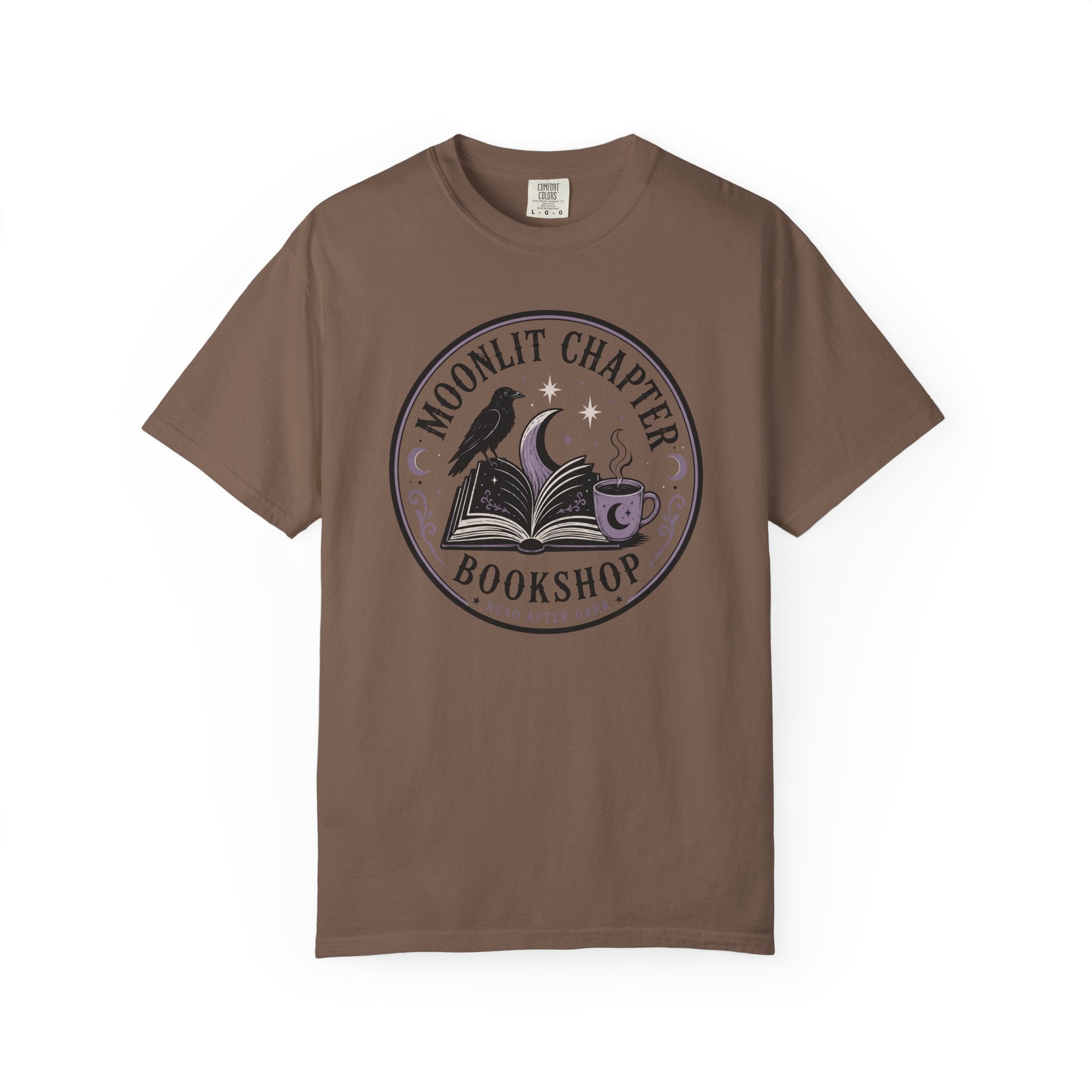 Moonlit Chapter Read After Dark Circle Badge Comfort Colors T-Shirt