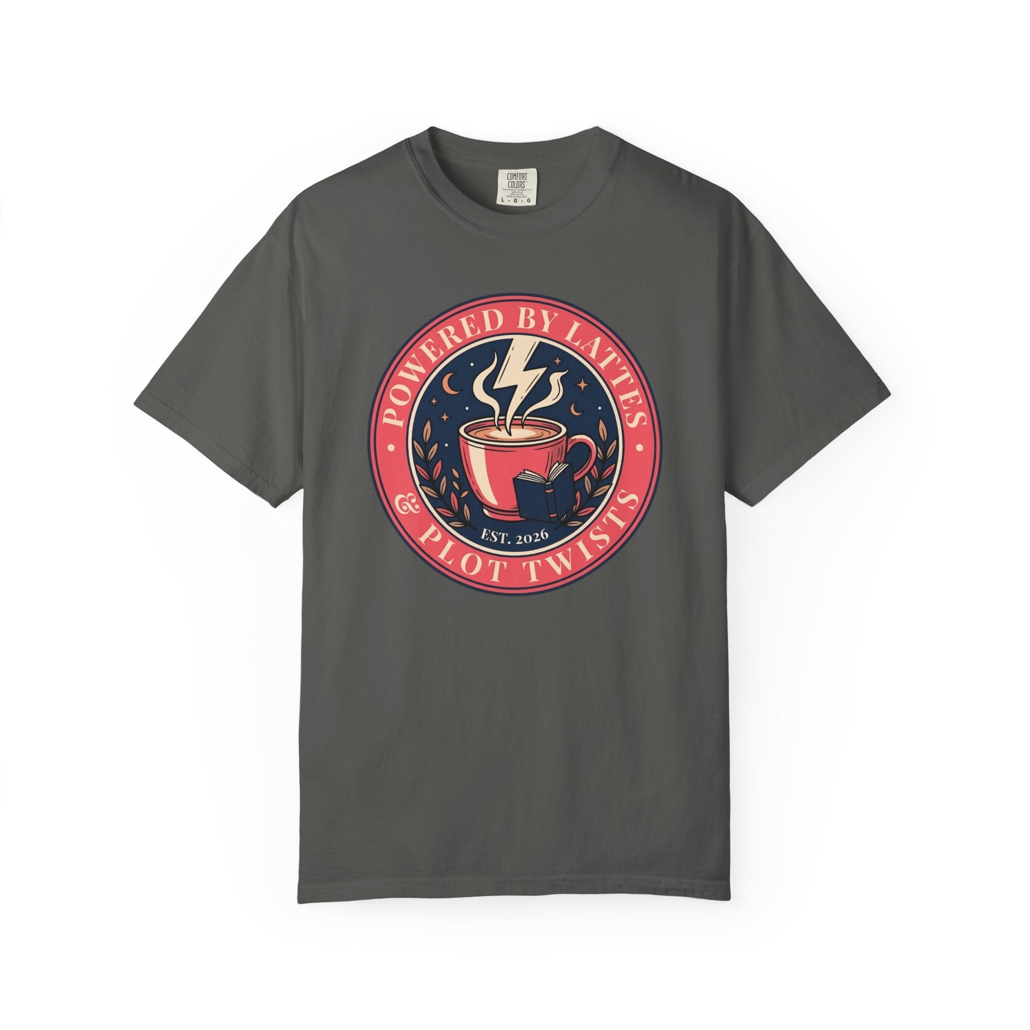 Powered by Lattes & Plot Twists T-Shirt