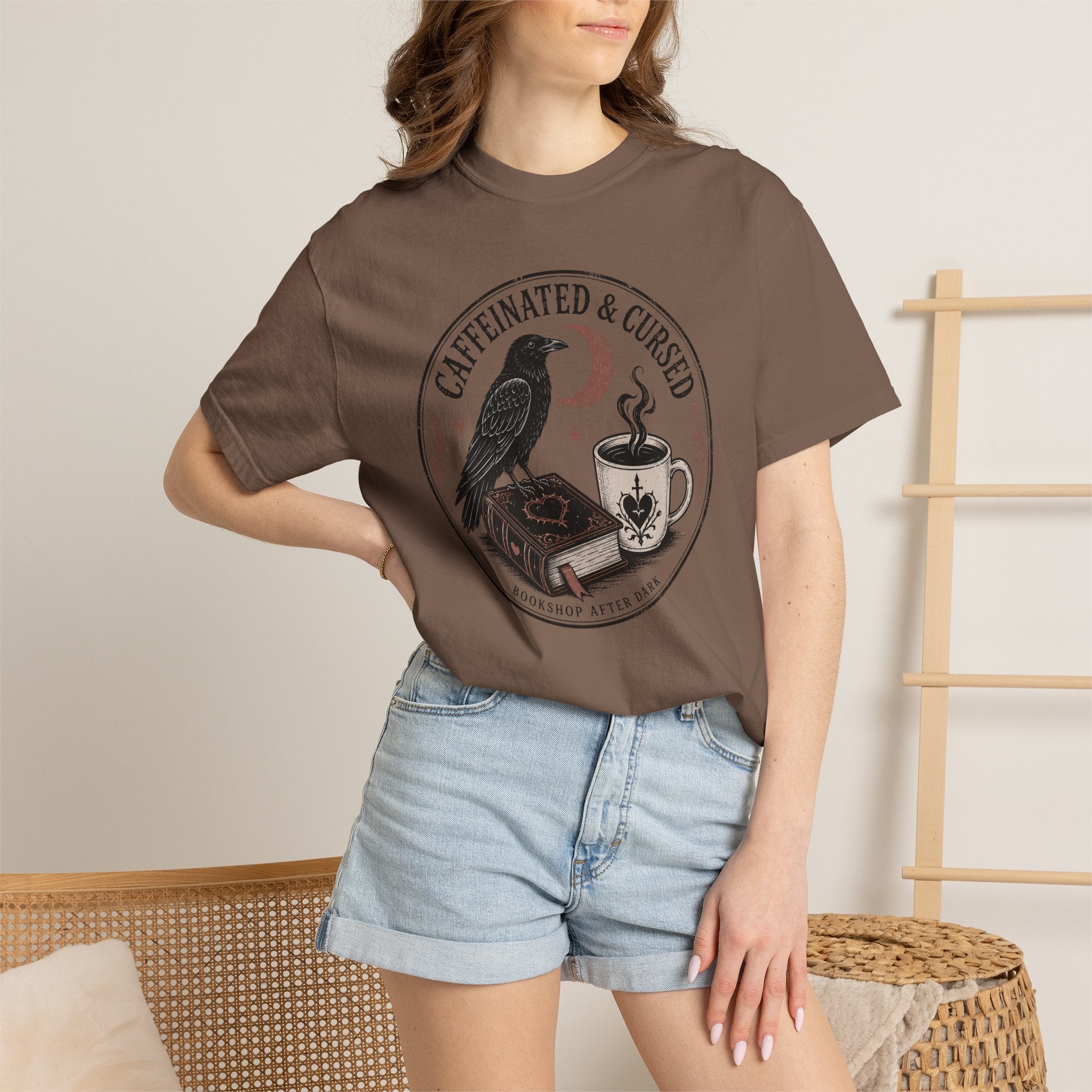 Caffeinated & Cursed Bookshop After Dark T-Shirt