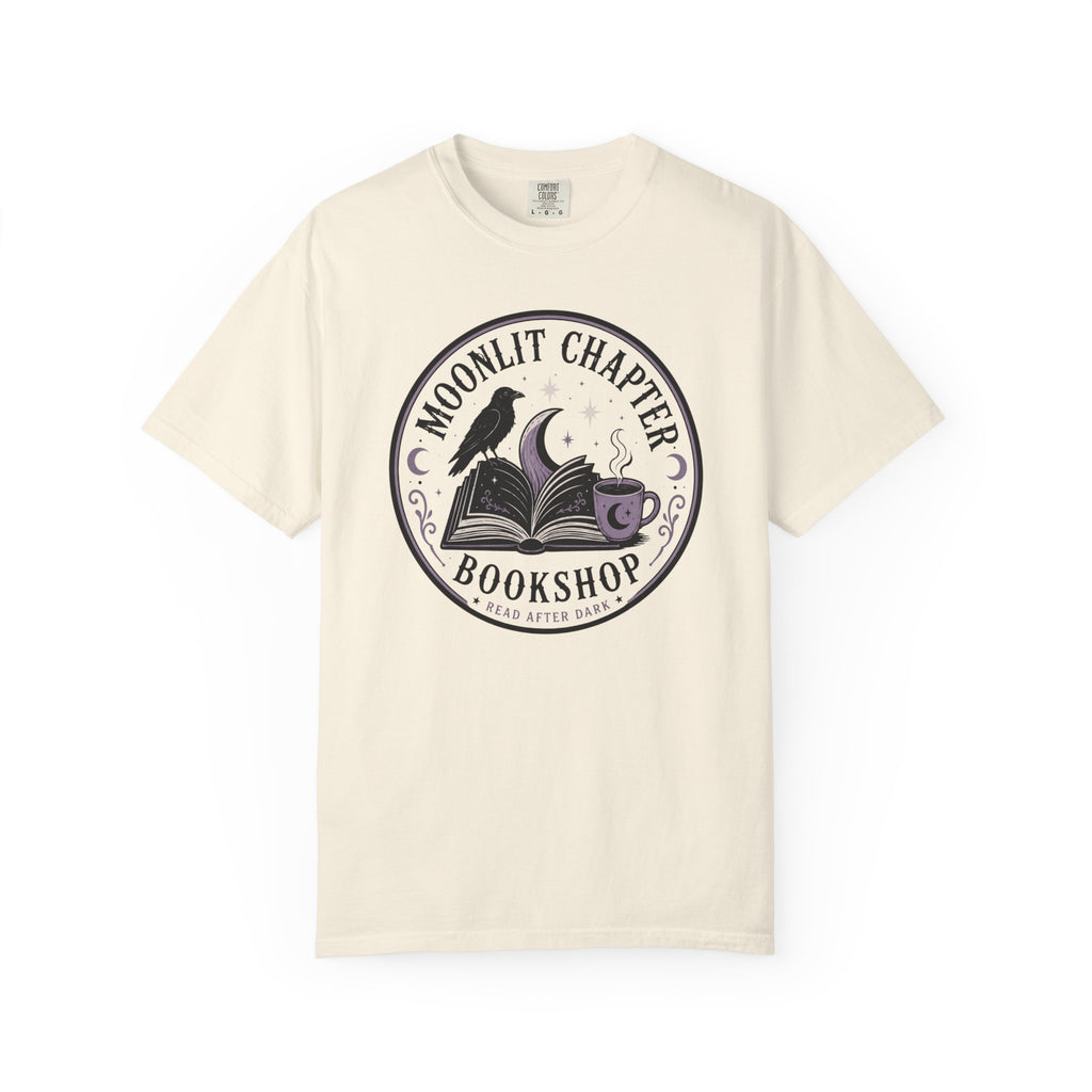 Moonlit Chapter Read After Dark Circle Badge Comfort Colors T-Shirt