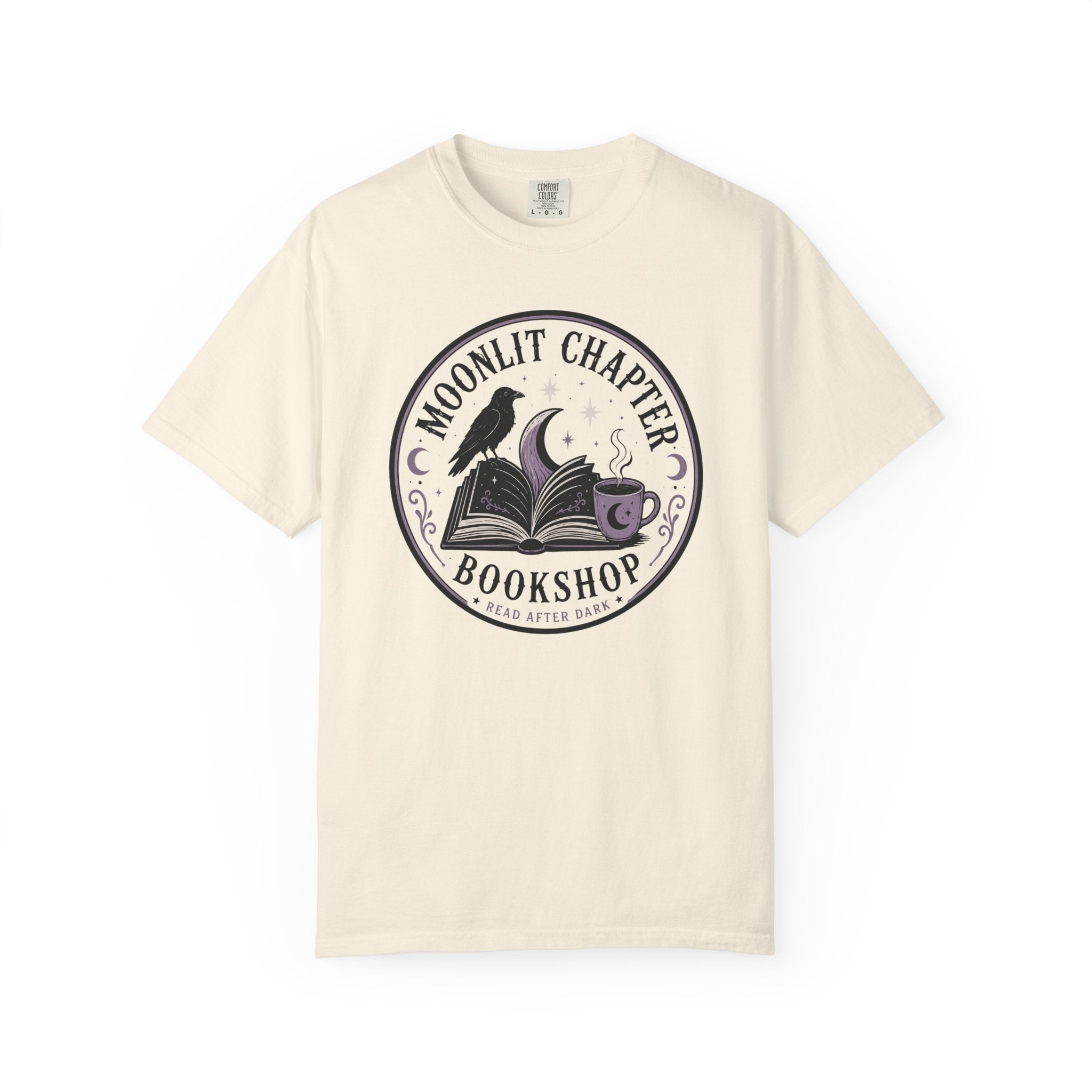 Moonlit Chapter Read After Dark Circle Badge Comfort Colors T-Shirt