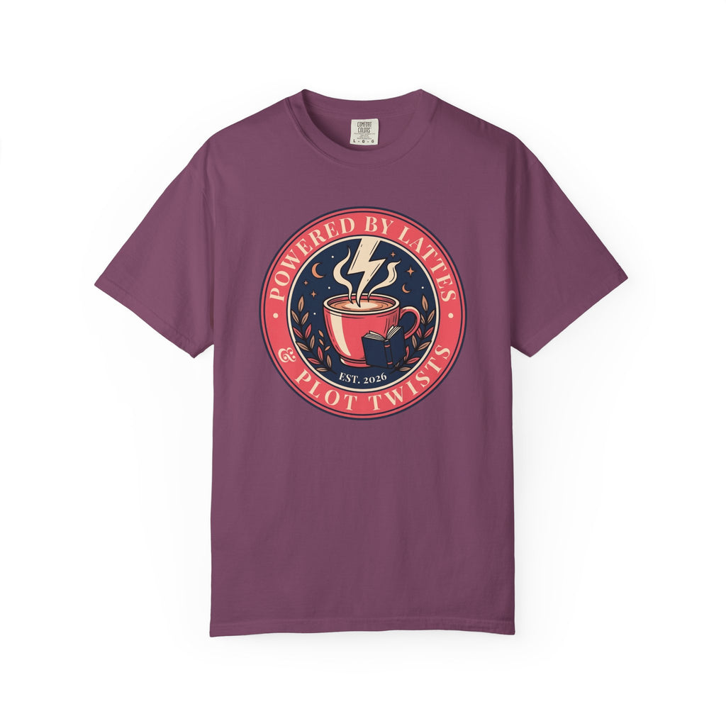 Powered by Lattes & Plot Twists T-Shirt