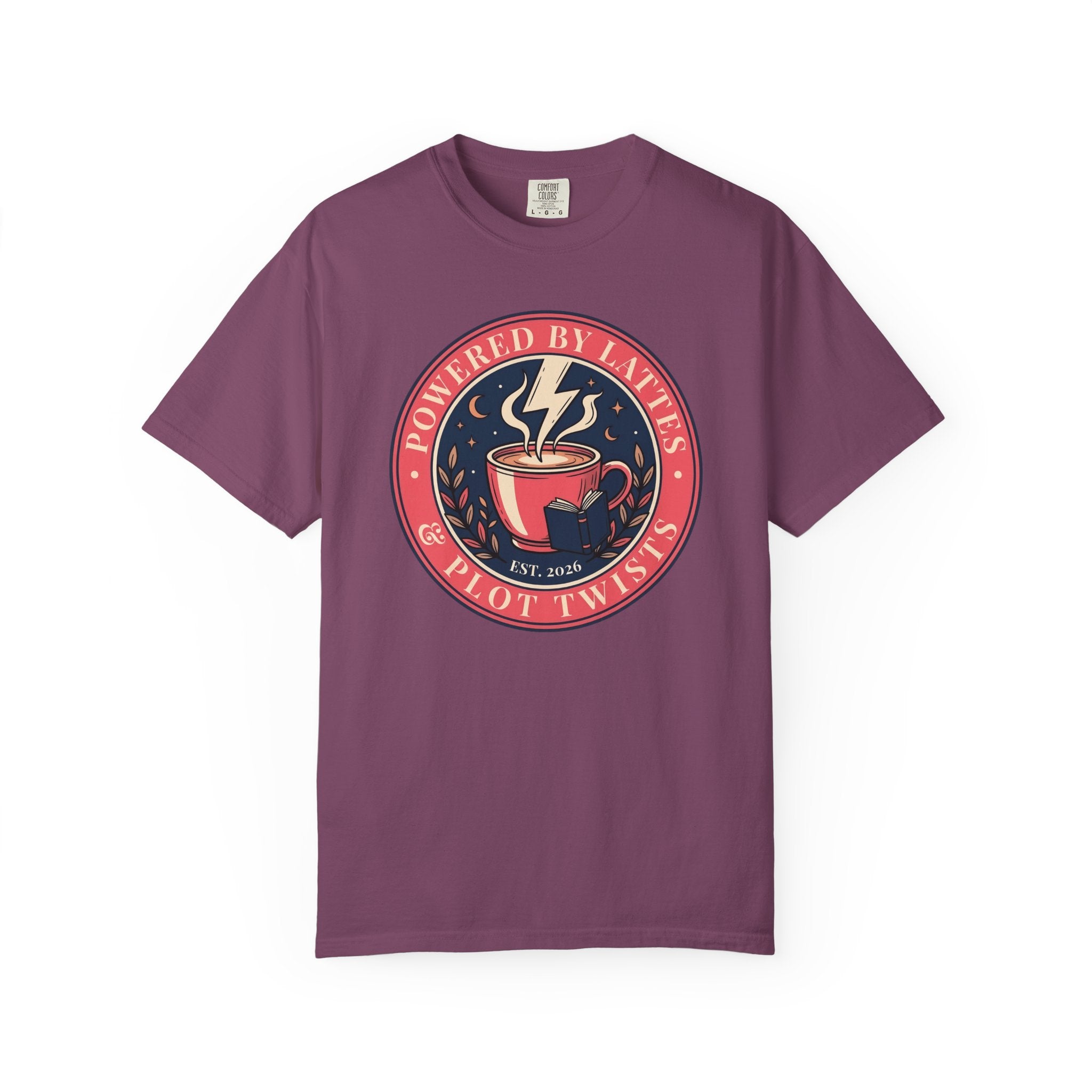 Powered by Lattes & Plot Twists T-Shirt