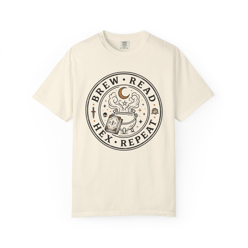Brew Read Hex Repeat Circle Badge T-Shirt