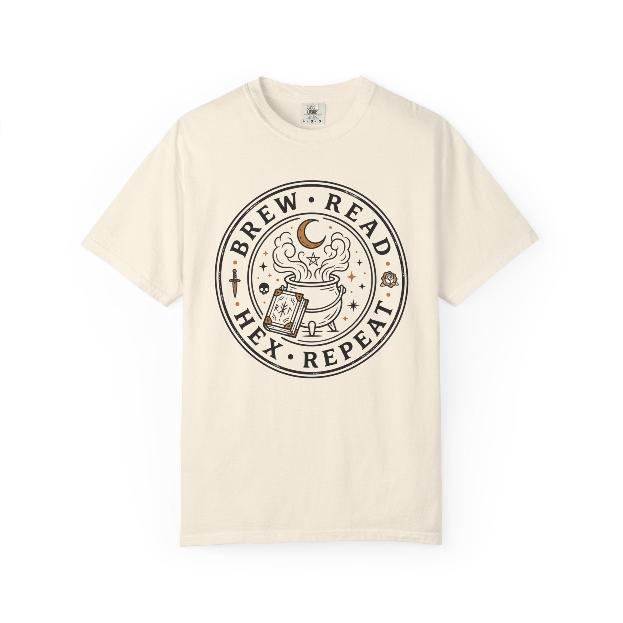 Brew Read Hex Repeat Circle Badge T-Shirt