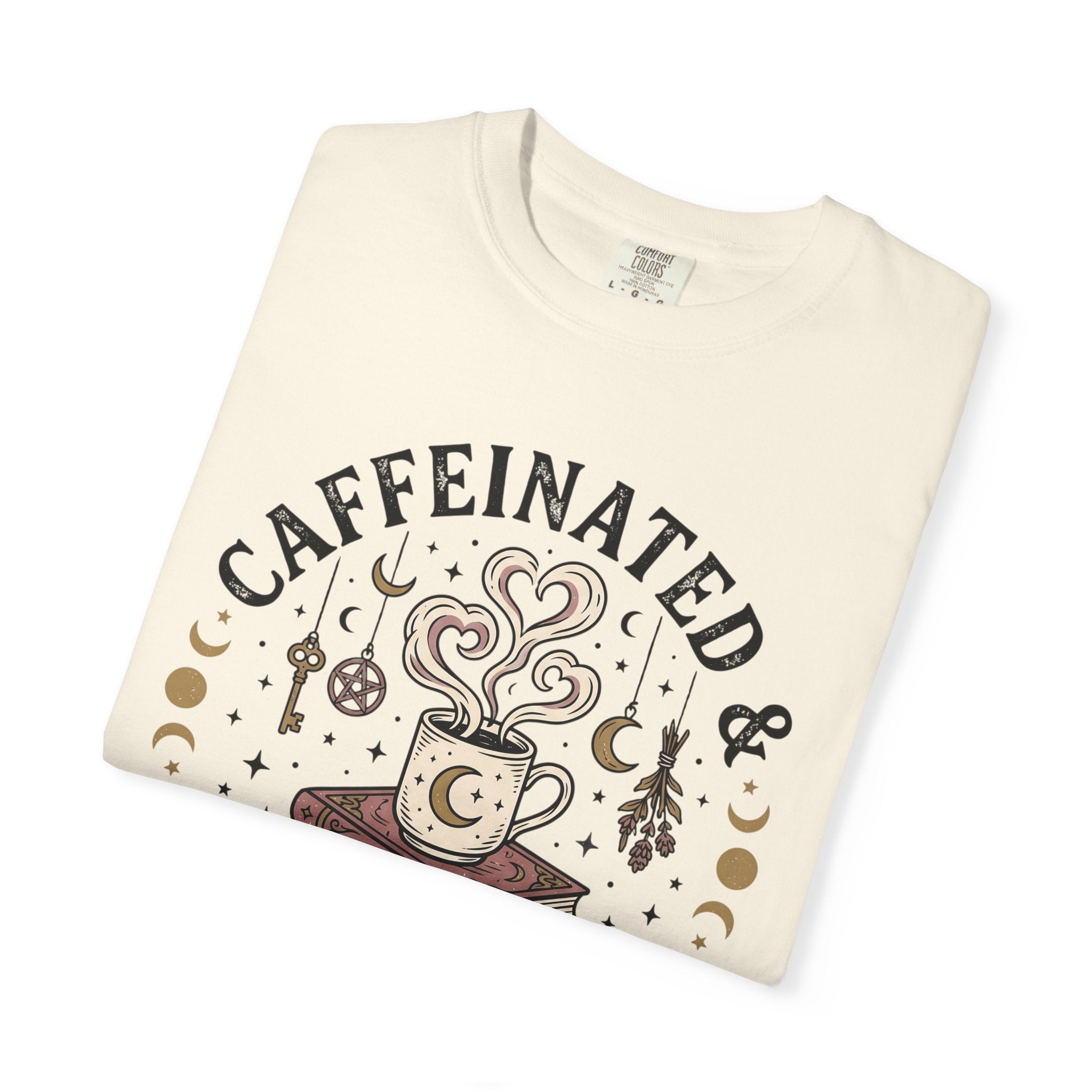 Caffeinated & Cursed To Read T-Shirt
