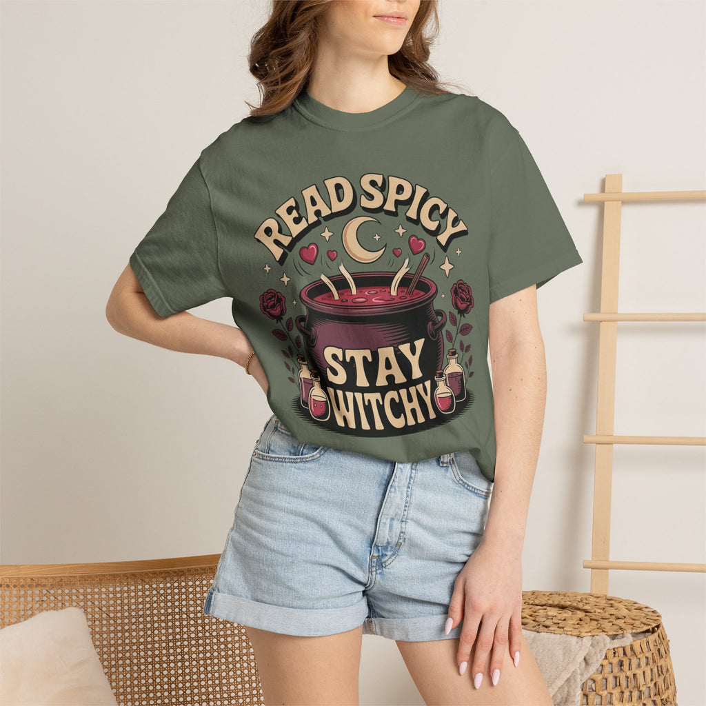 Read Spicy Stay Witchy Cauldron T-Shirt