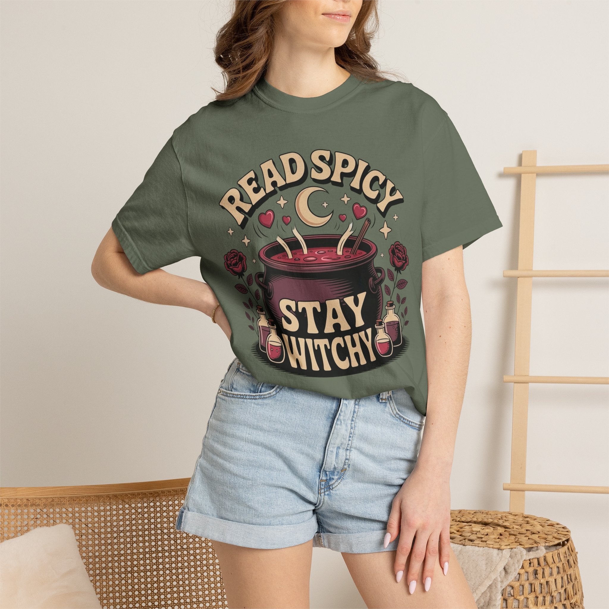 Read Spicy Stay Witchy Cauldron T-Shirt