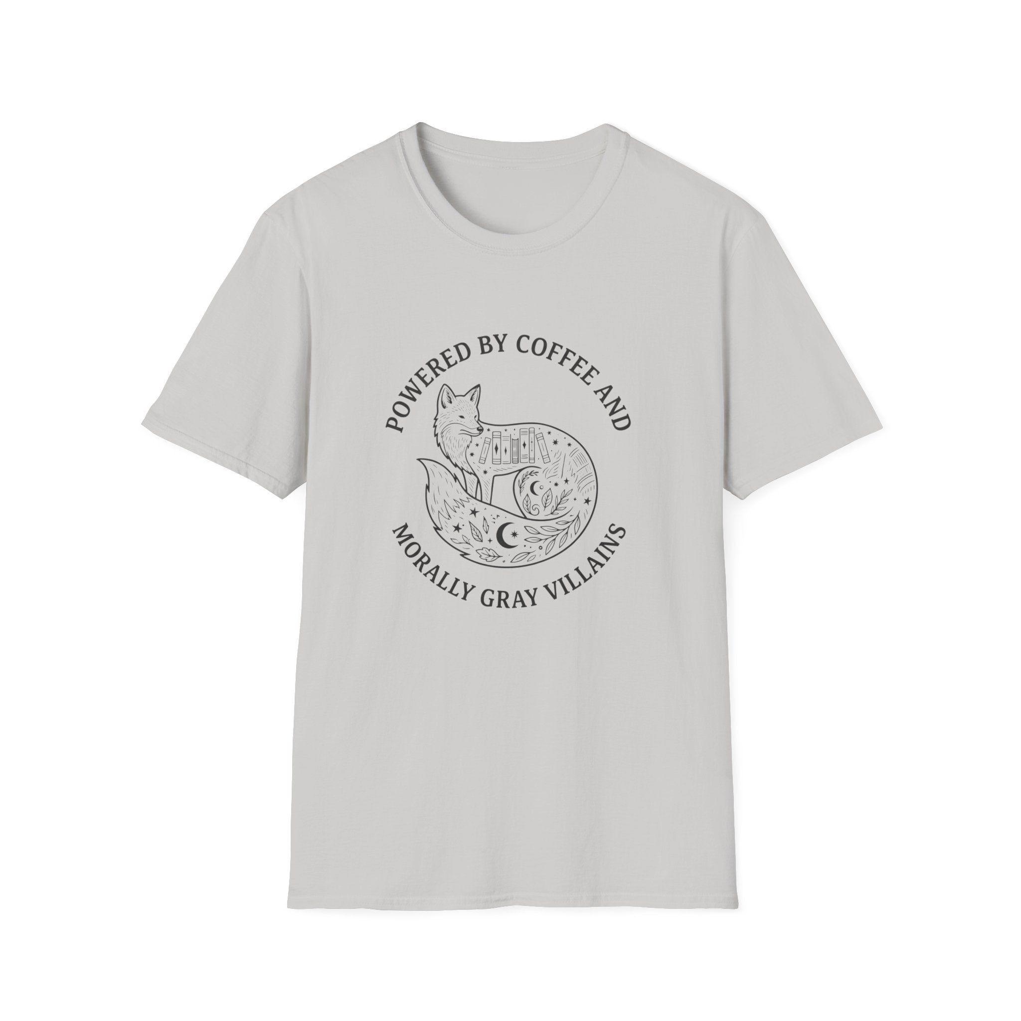 Powered By Coffee & Morally Gray Villains T-Shirt