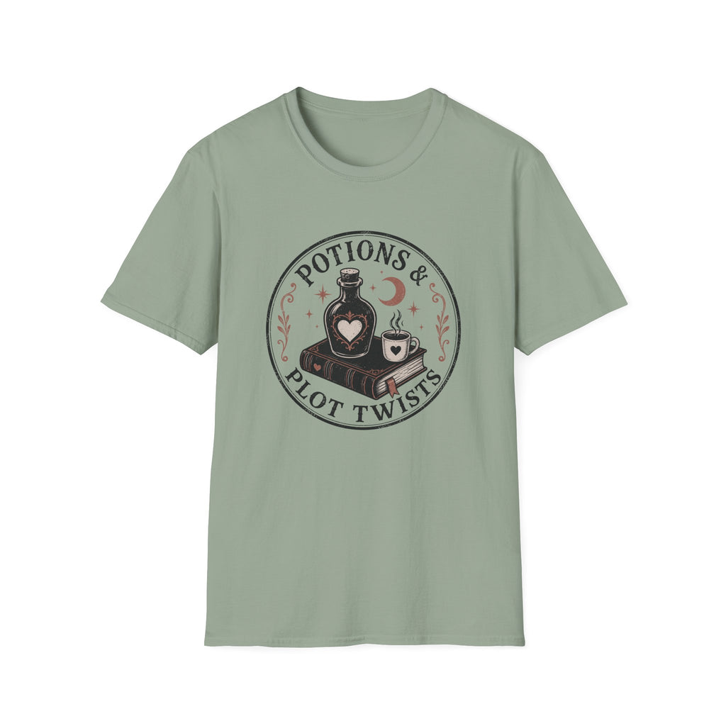 Potions & Plot Twists  Circle Badge T-Shirt