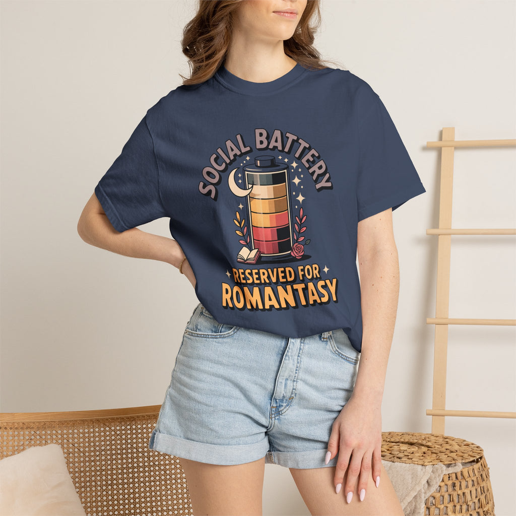 Social Battery Reserved For Romantasy T-Shirt