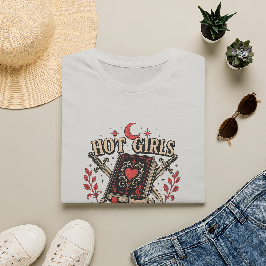 Hot Girls Read Romantasy Stacked  T-Shirt