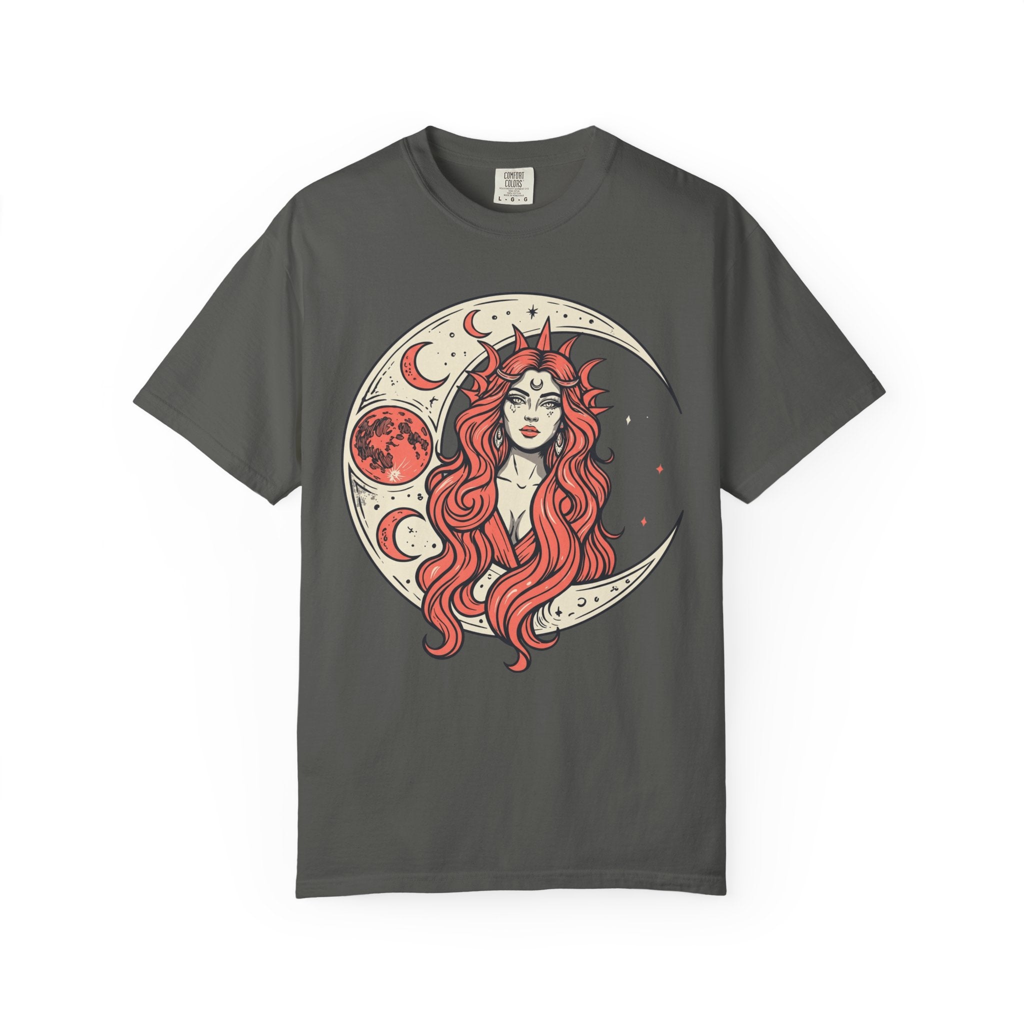 Moon Goddess Coral Graphic T-Shirt