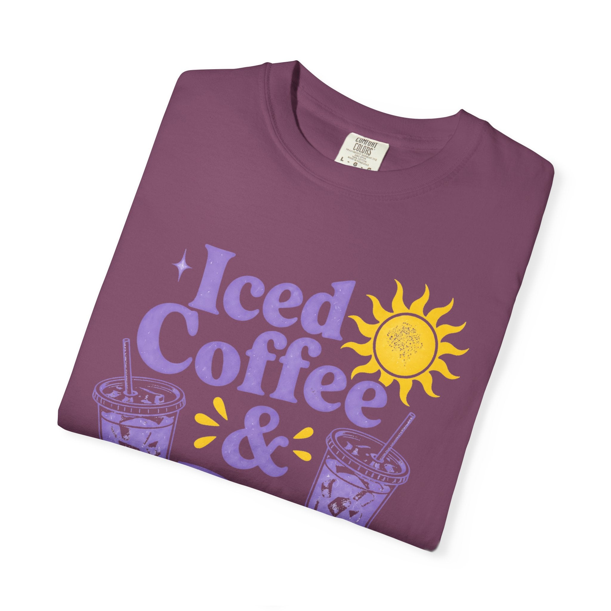 Iced Coffee & Sunshine Purple and Yellow T-Shirt