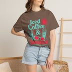 Iced Coffee & Sunshine Blue and Red T-Shirt
