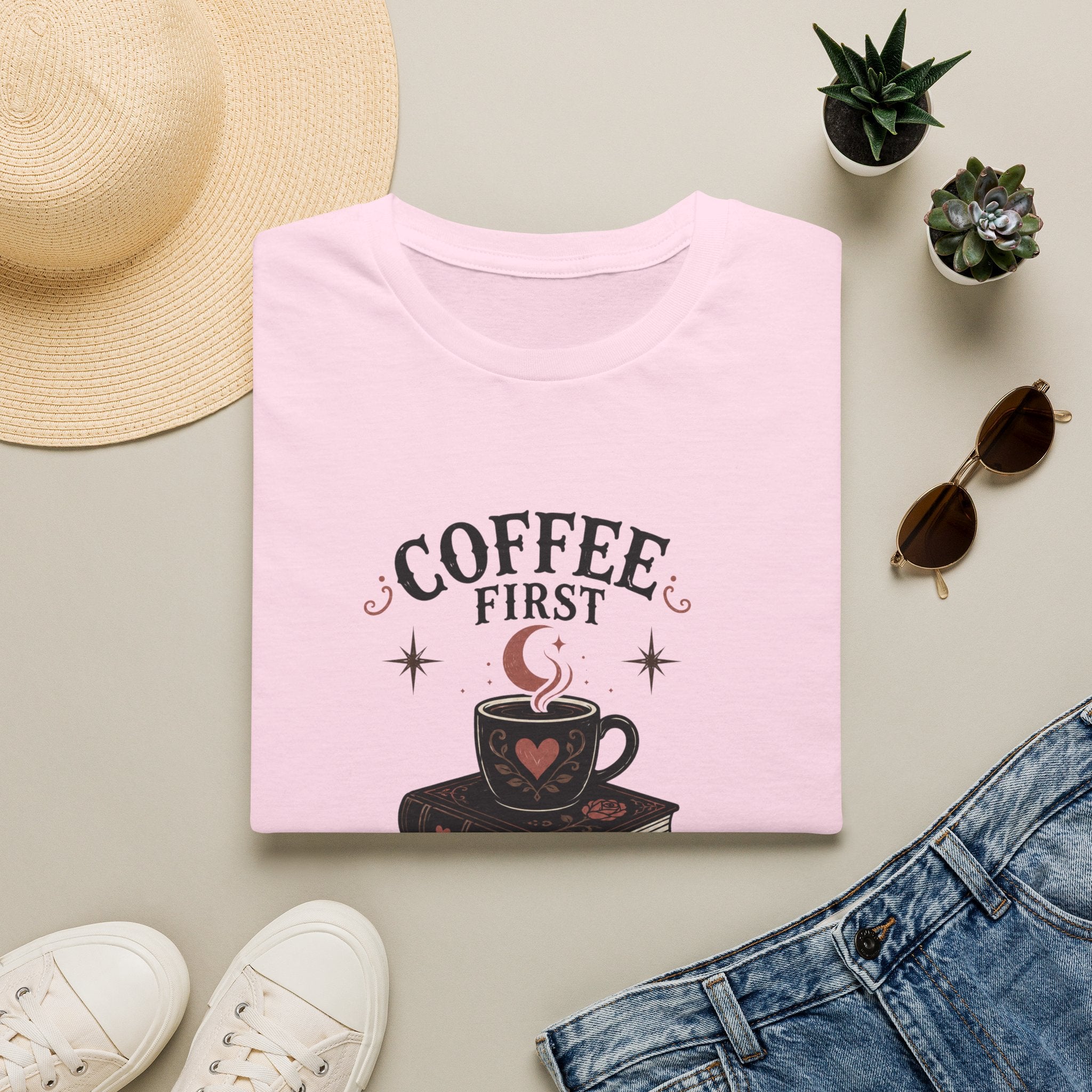 Coffee First Fictional Villains Later T-Shirt
