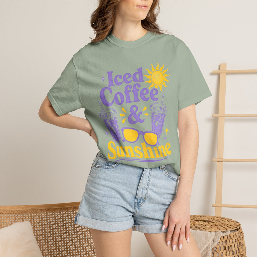Iced Coffee & Sunshine Purple and Yellow T-Shirt
