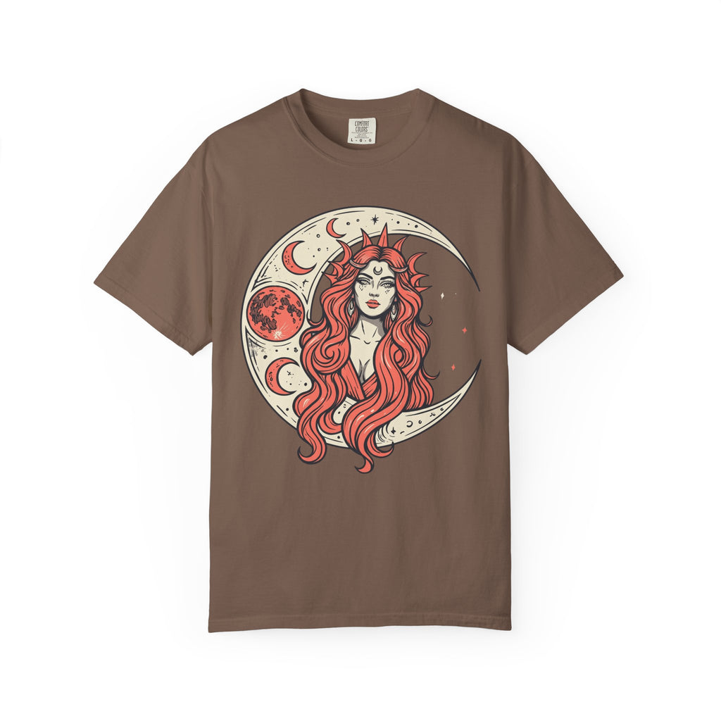 Moon Goddess Coral Graphic T-Shirt