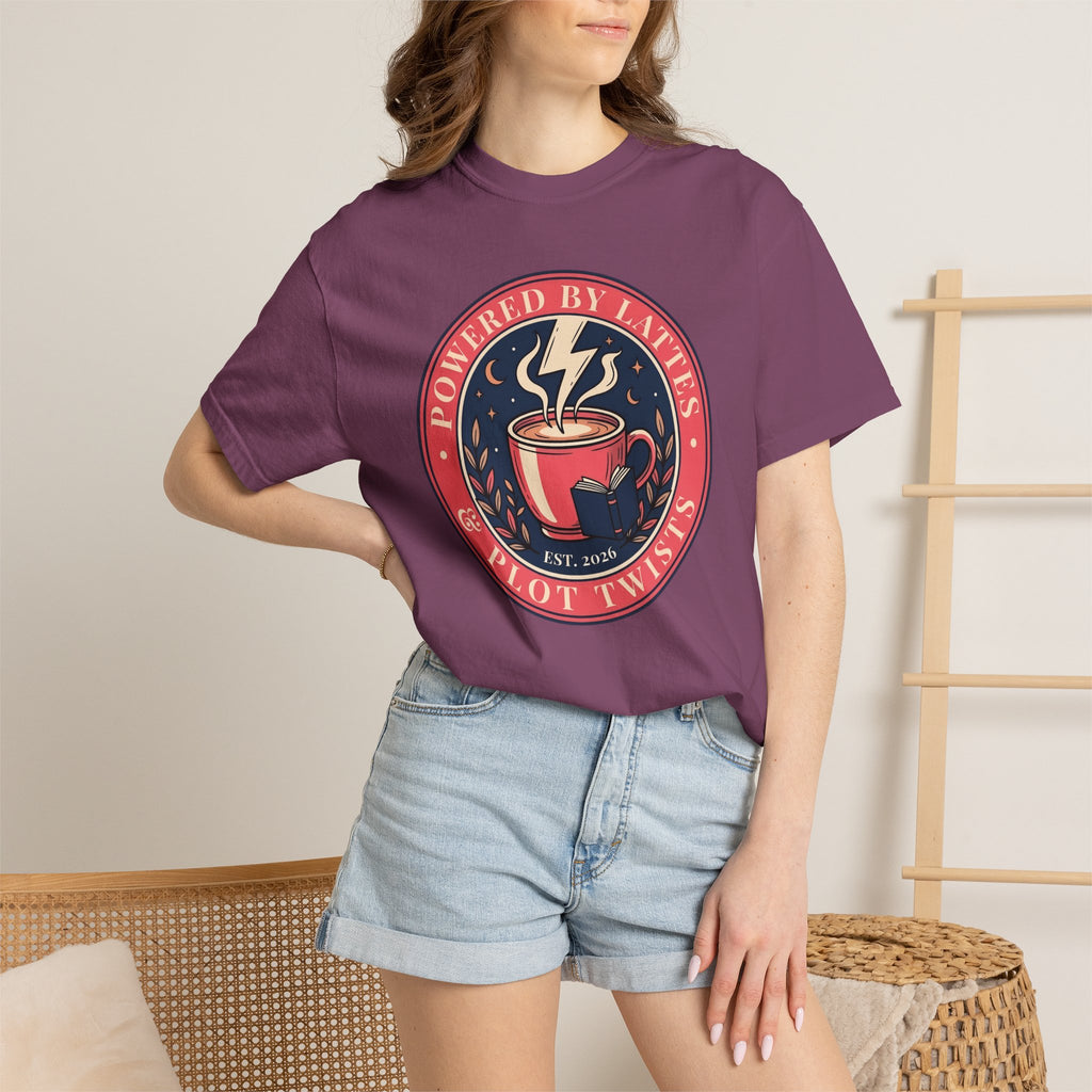 Powered by Lattes & Plot Twists T-Shirt