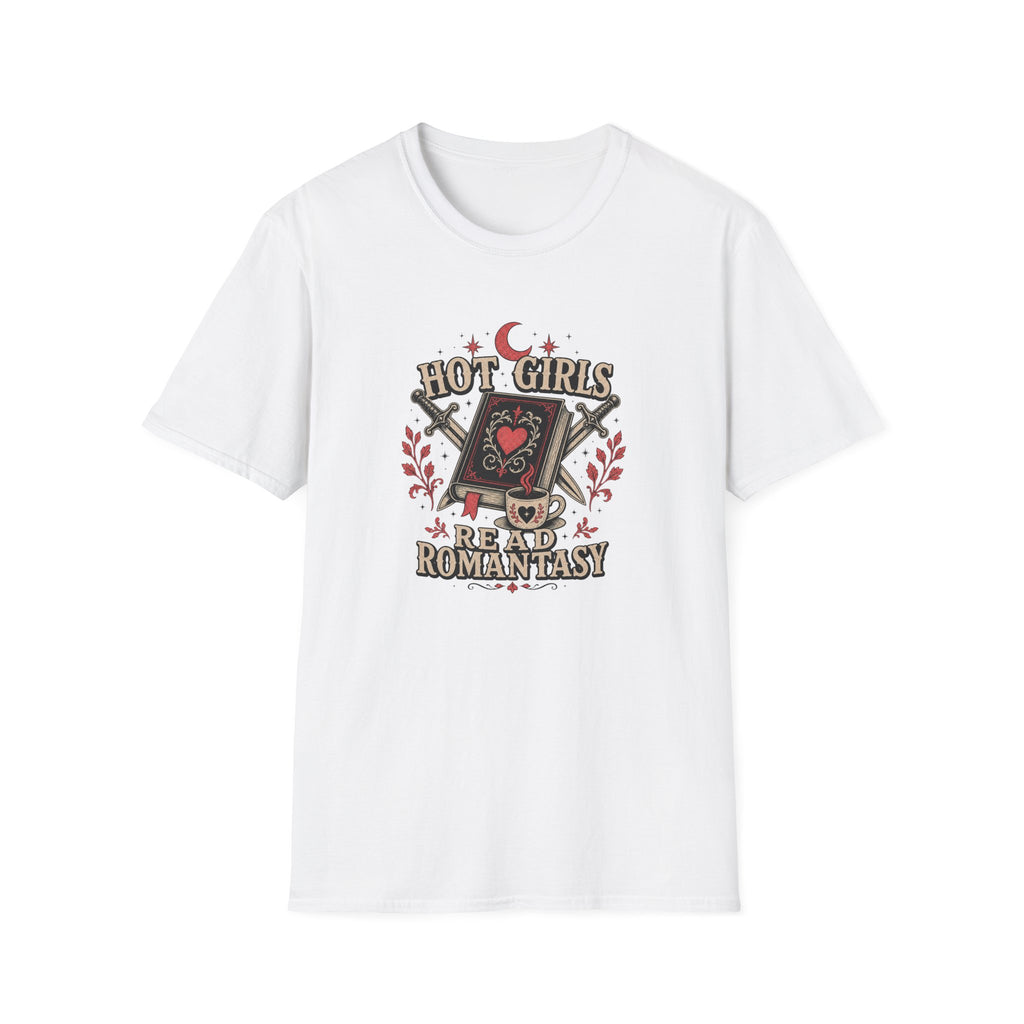 Hot Girls Read Romantasy Stacked  T-Shirt
