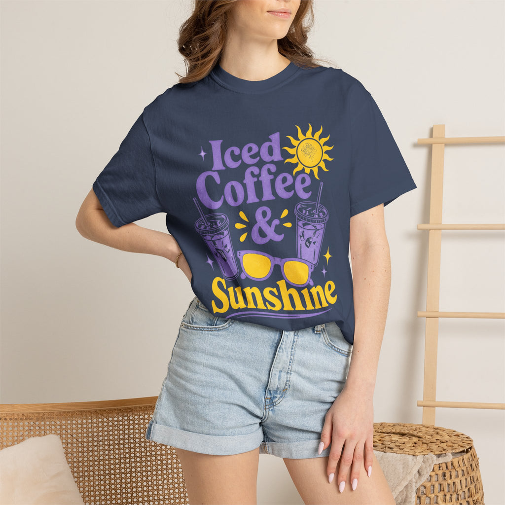 Iced Coffee & Sunshine Purple and Yellow T-Shirt