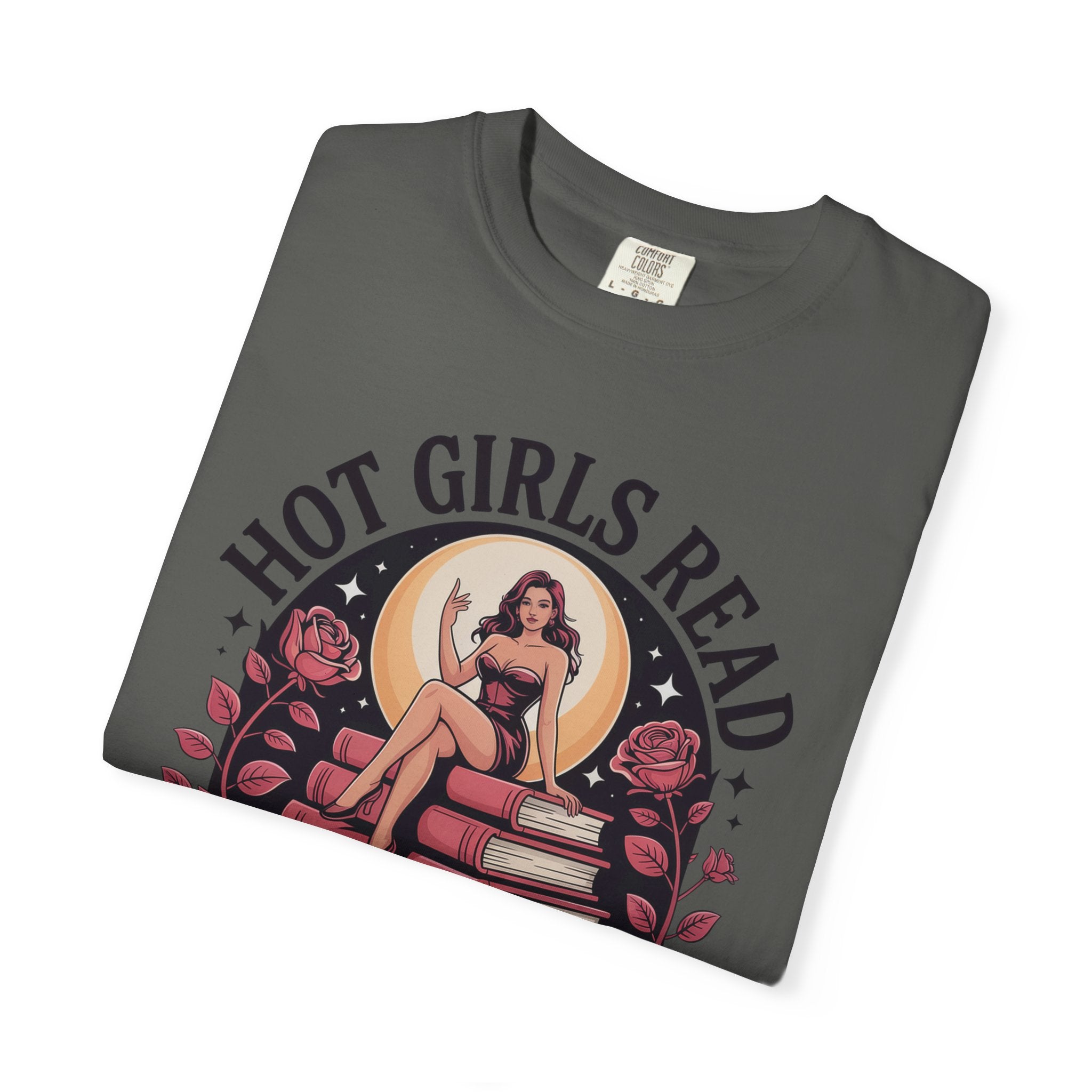 Hot Girls Read Romantasy Book Stack T-Shirt