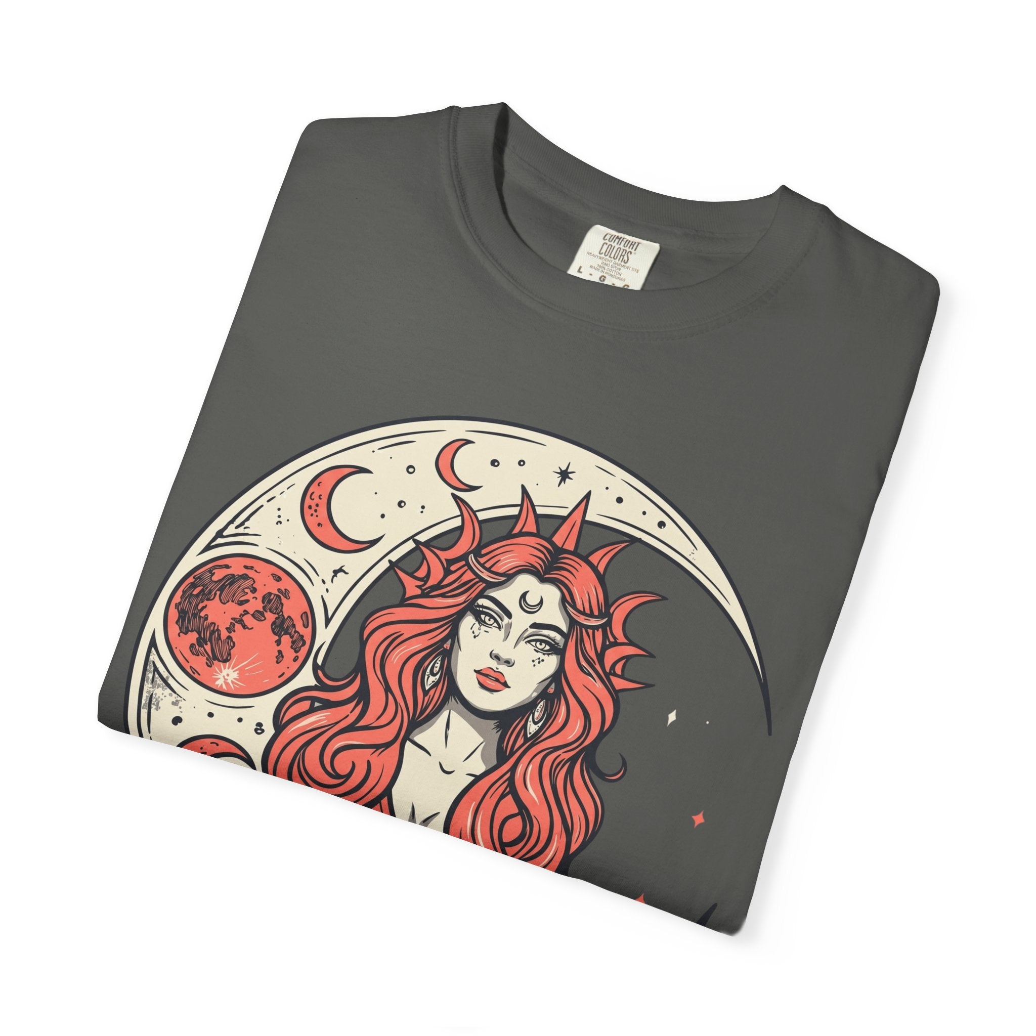 Moon Goddess Coral Graphic T-Shirt