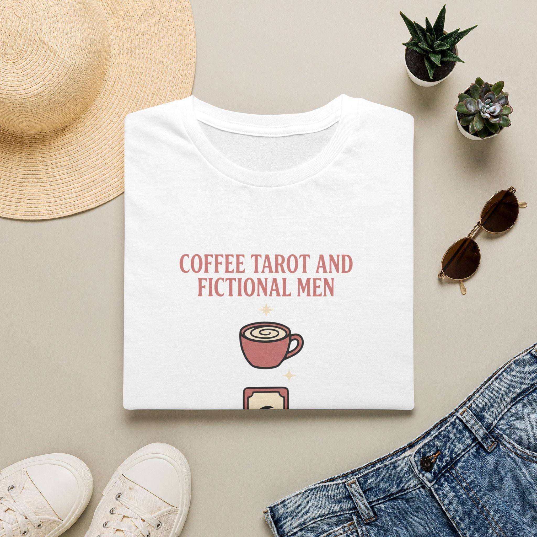 Coffee Tarot and Fictional Men T-Shirt