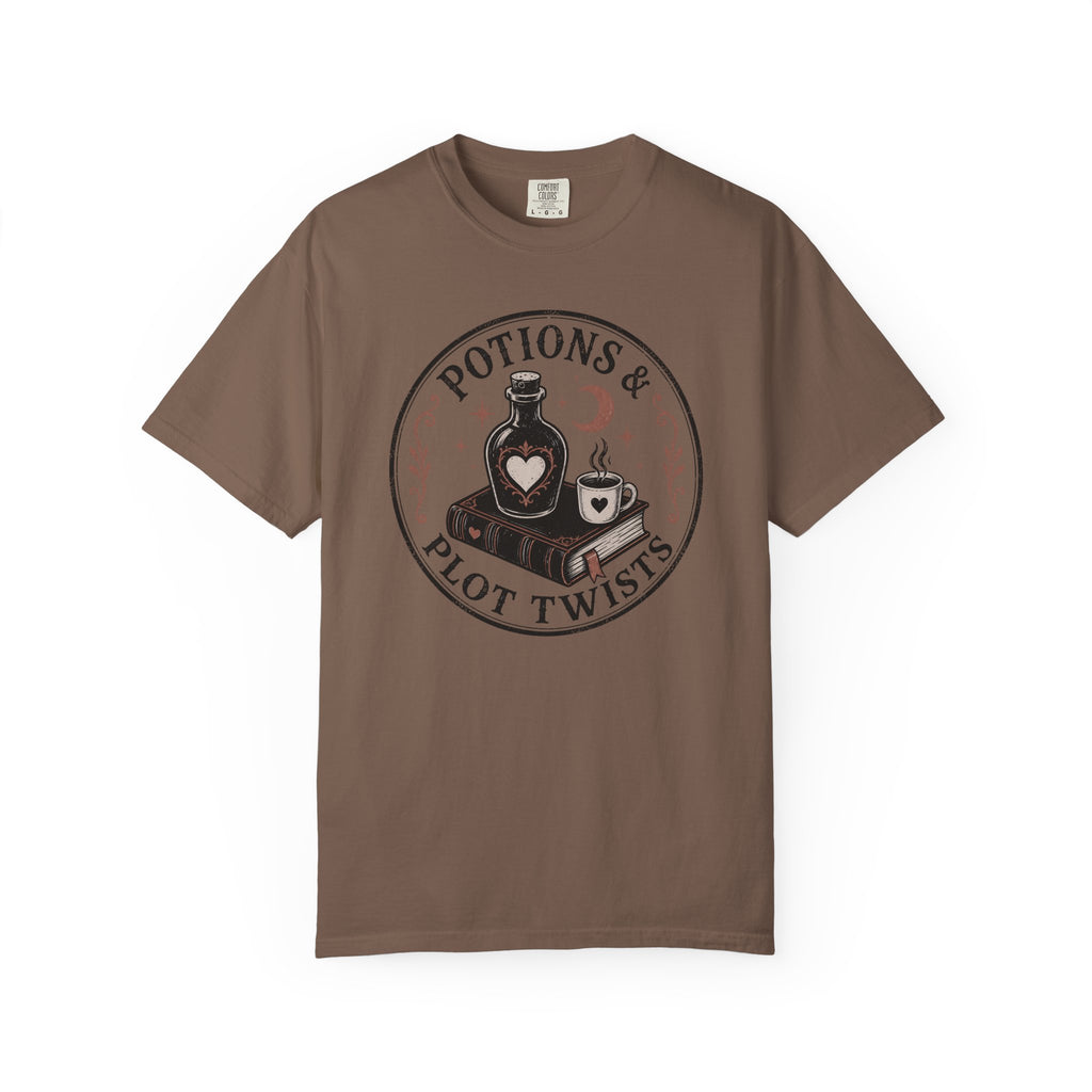 Potions & Plot Twists  Circle Badge T-Shirt