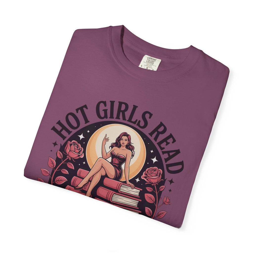 Hot Girls Read Romantasy Book Stack T-Shirt