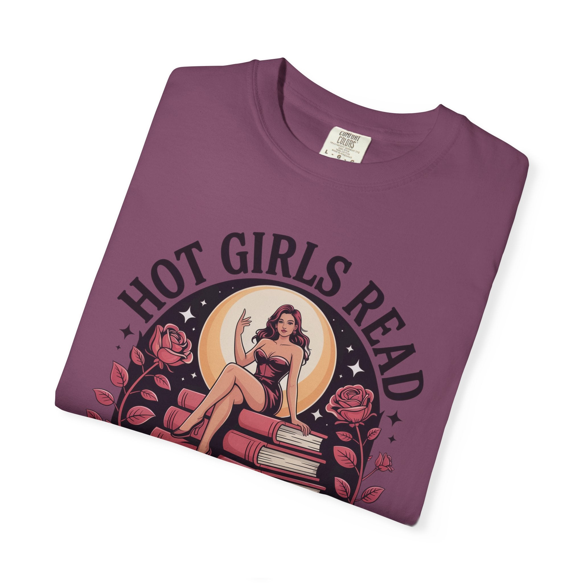 Hot Girls Read Romantasy Book Stack T-Shirt