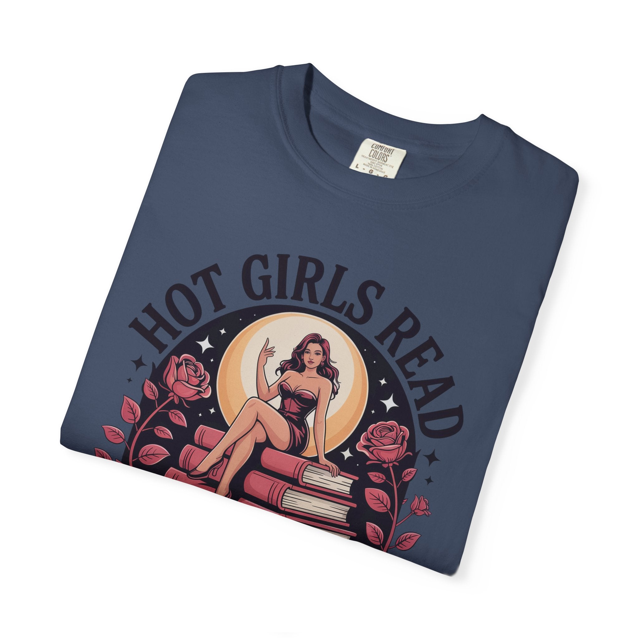 Hot Girls Read Romantasy Book Stack T-Shirt