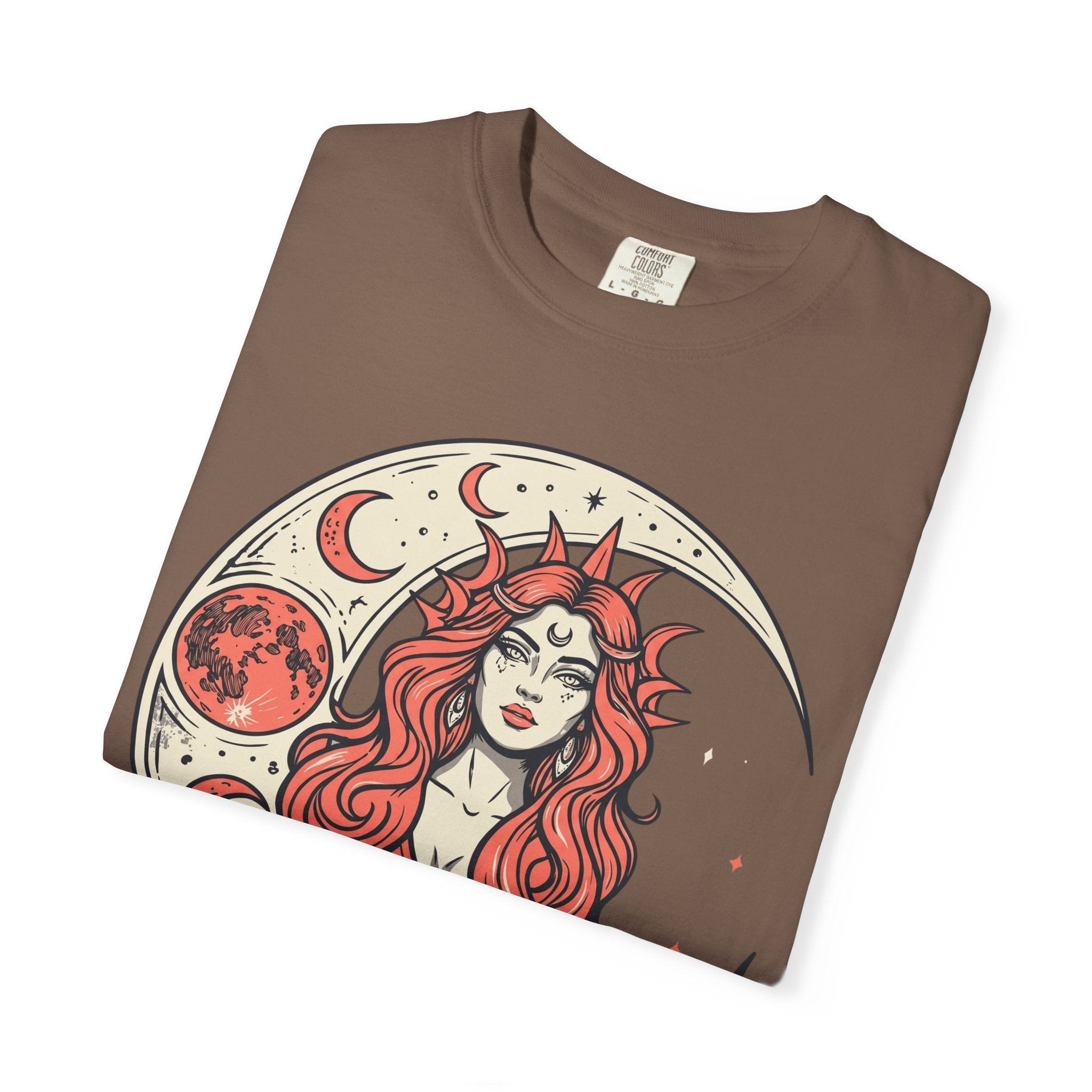 Moon Goddess Coral Graphic T-Shirt