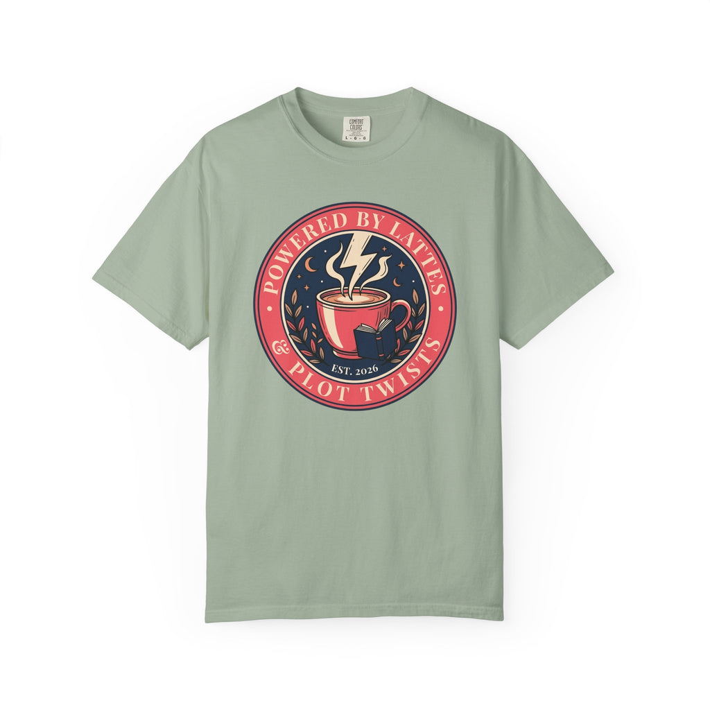 Powered by Lattes & Plot Twists T-Shirt